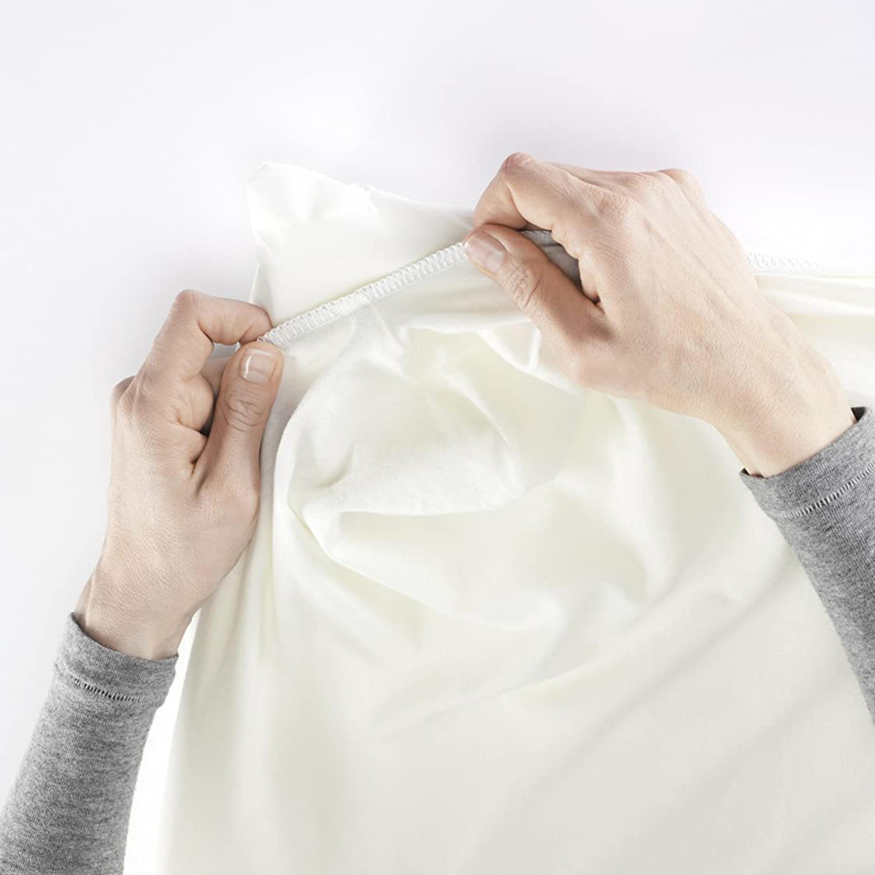Babybjorn Fitted Sheet For Travel Cot, Organic Cotton, White-baby-nursery-babybedding-image-1