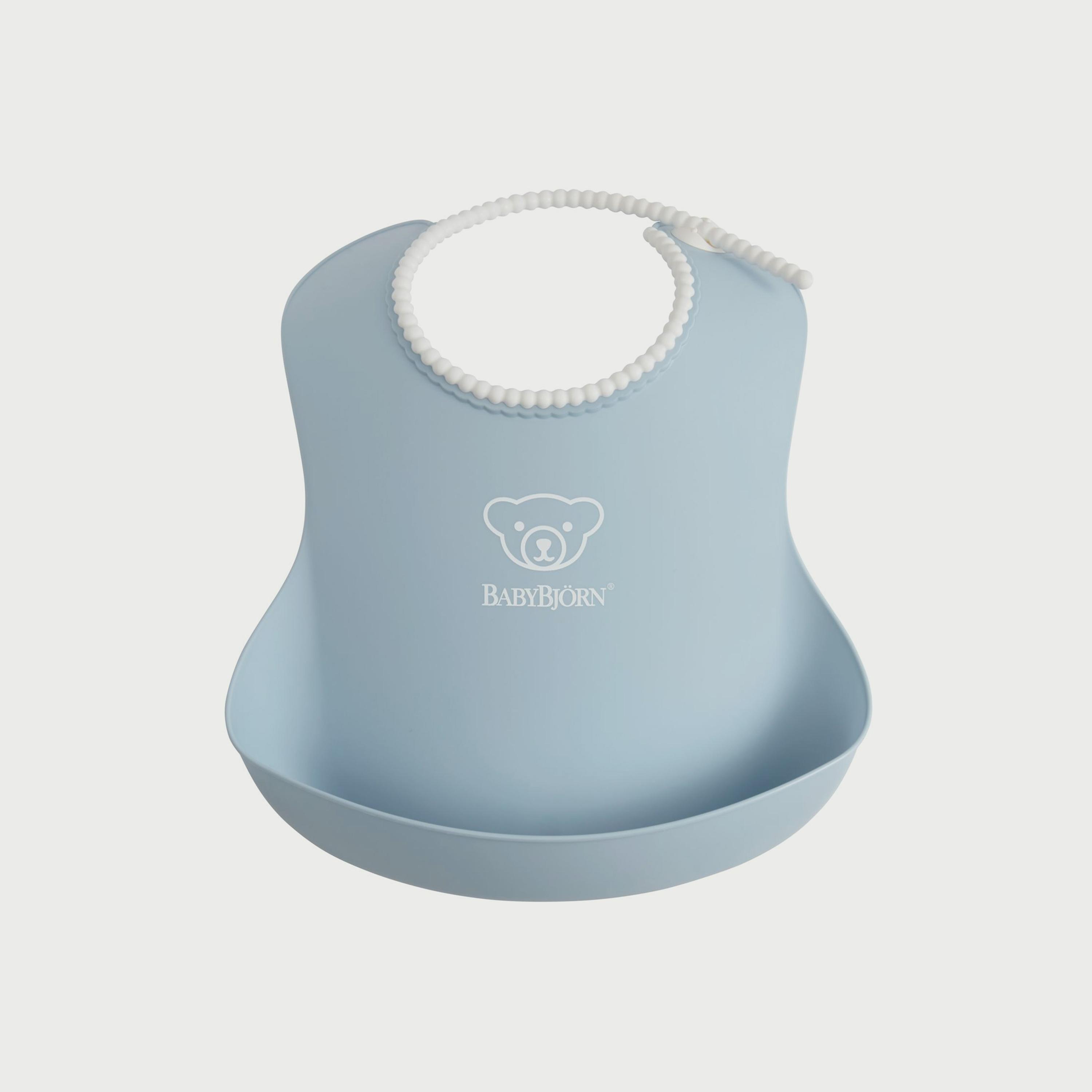 Babybjorn Baby Bib, Powder Blue-baby-feeding-bibs-image-1