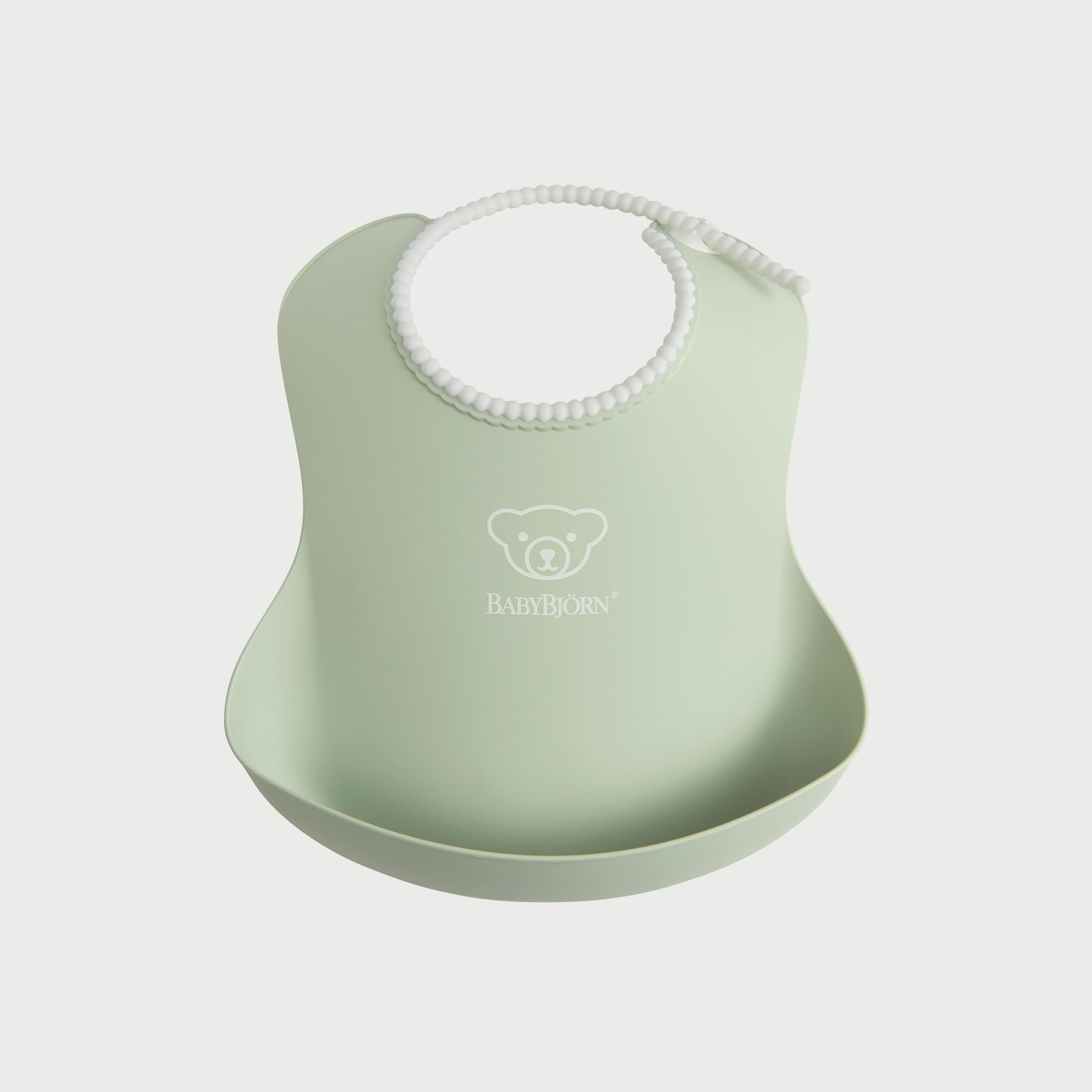 مريلة للأطفال من بيبي بيورن، فطعتان، أصغر / أخضر-baby-feeding-bibs-image-5