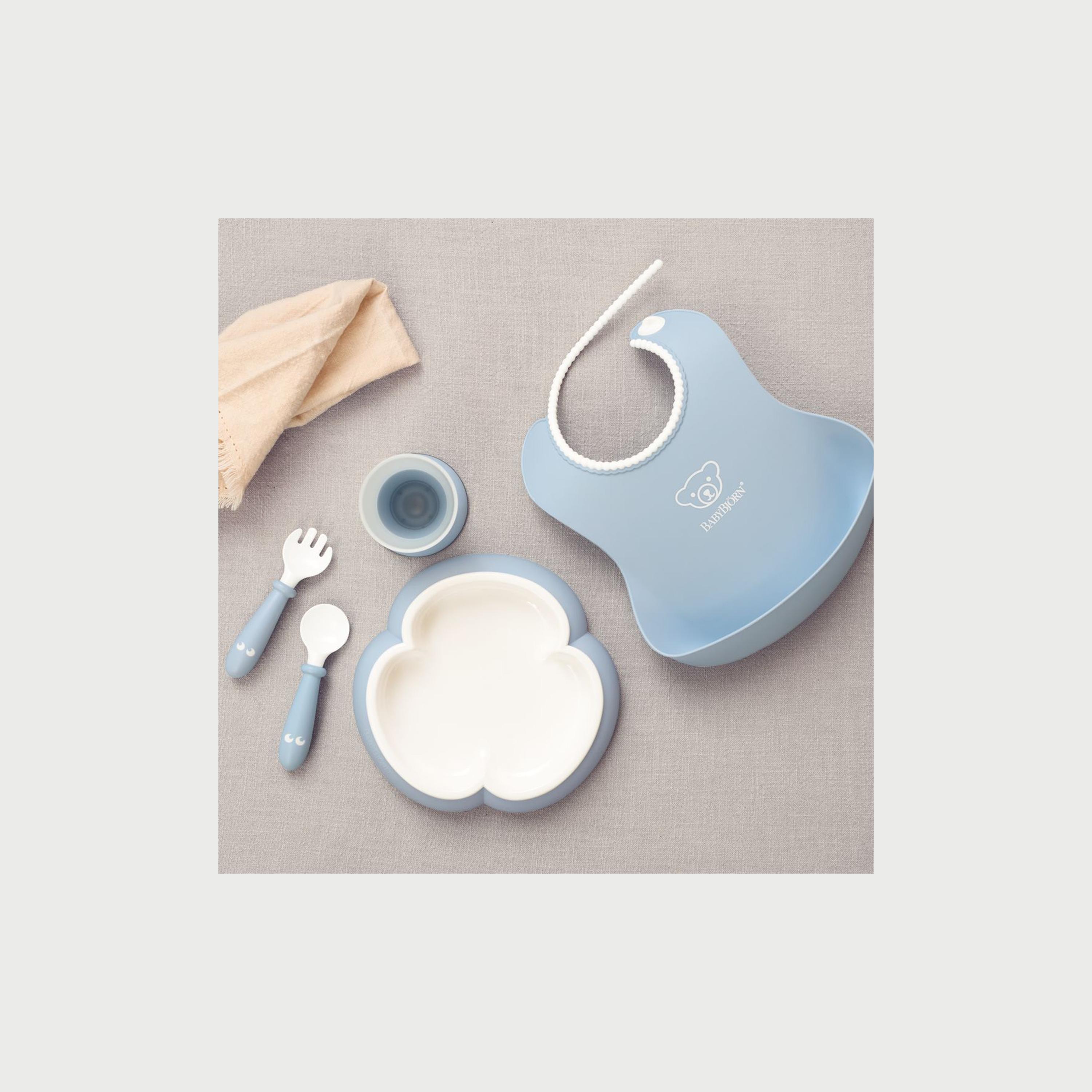 مجموعة أدوات الطعام من بيبي بيورن، أزرق-baby-feeding-mealtimeessentials-image-1