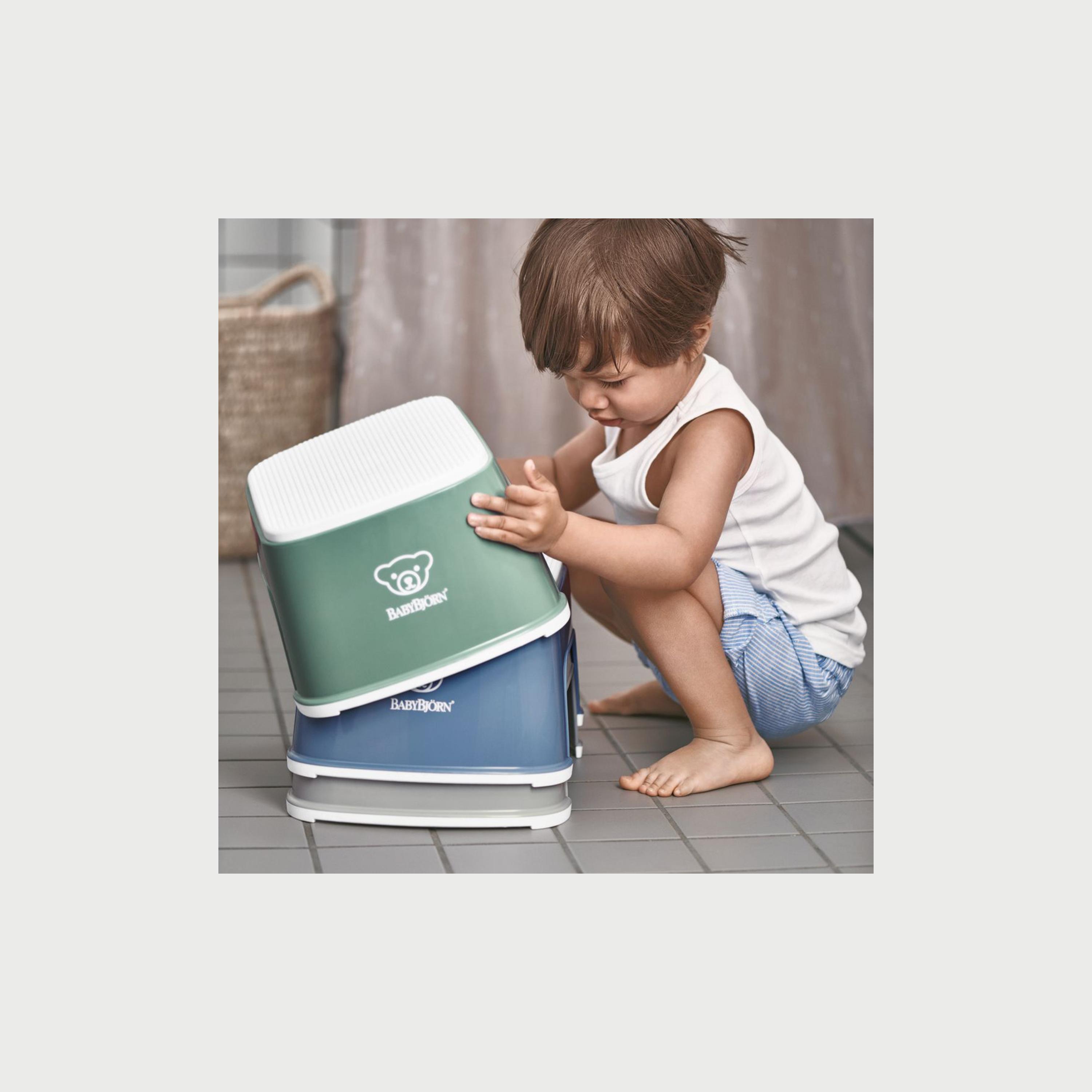 Babybjorn Step Stool, Deep Green/White-baby-diapering-pottytraining-image-2