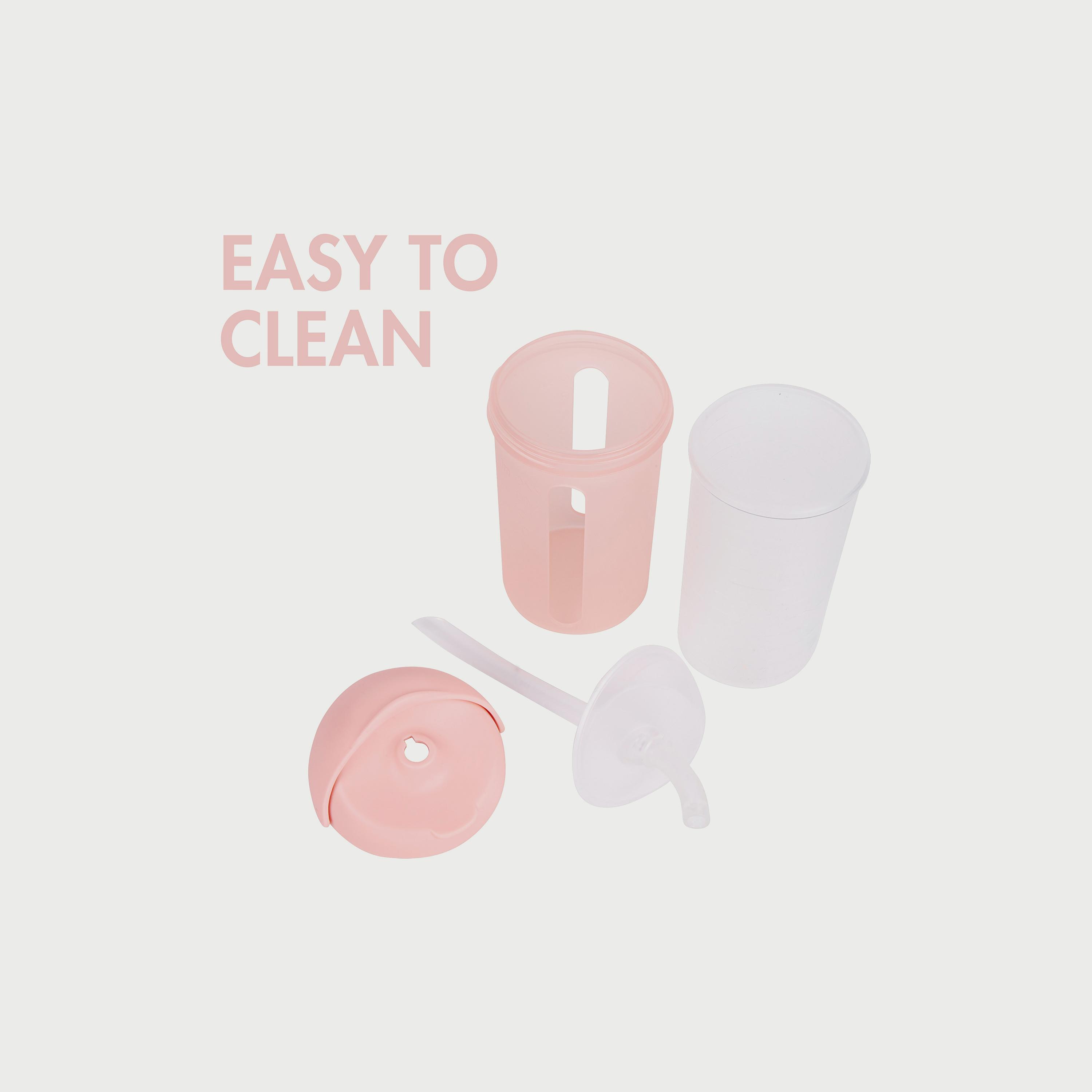 زجاجة سيليكون بماصة 10 أونصة من بوون - وردي-baby-feeding-mealtimeessentials-image-2