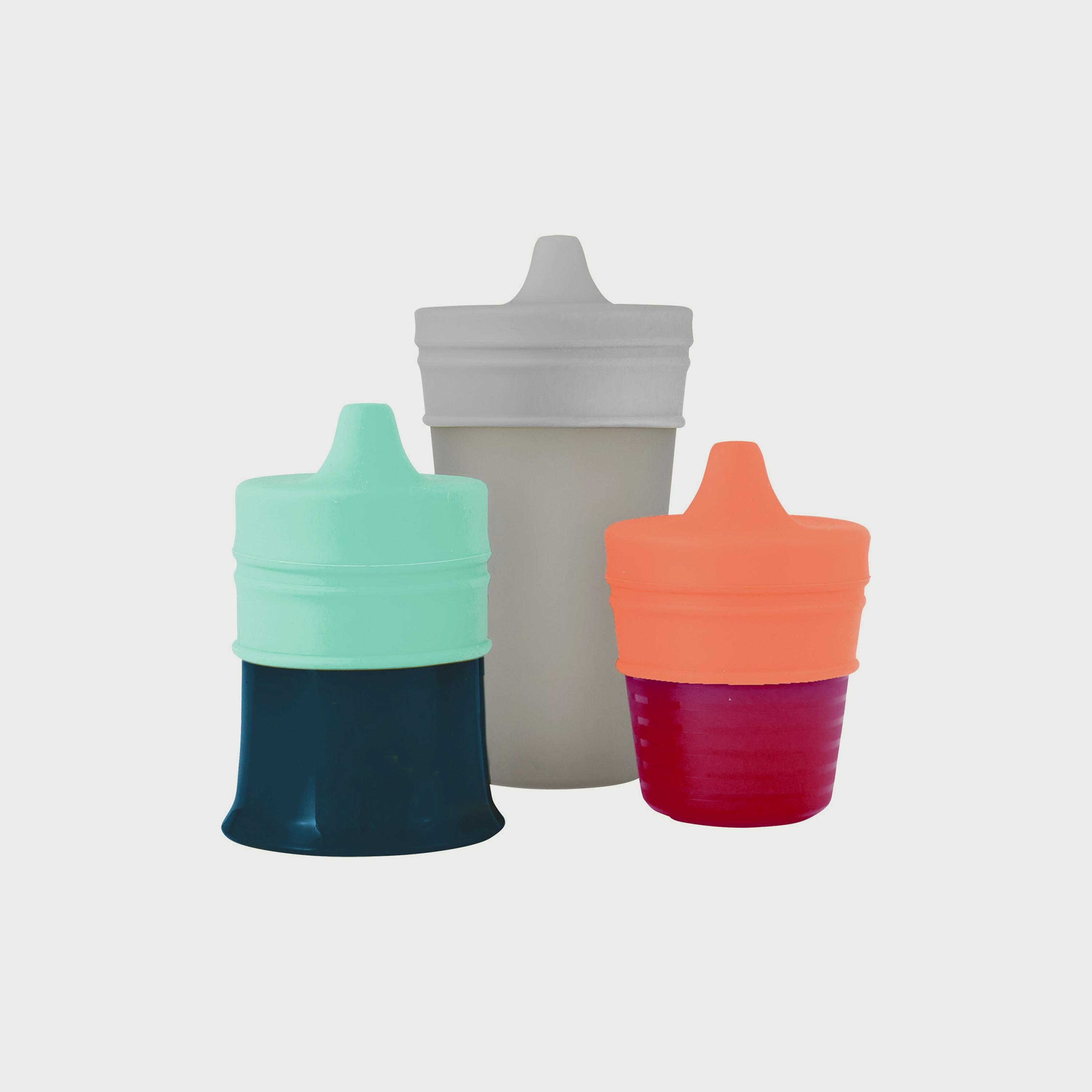 Boon Snug Stretchy Silicone Reusable Spout Lids Spout With Containers, Boy-baby-feeding-mealtimeessentials-image-1