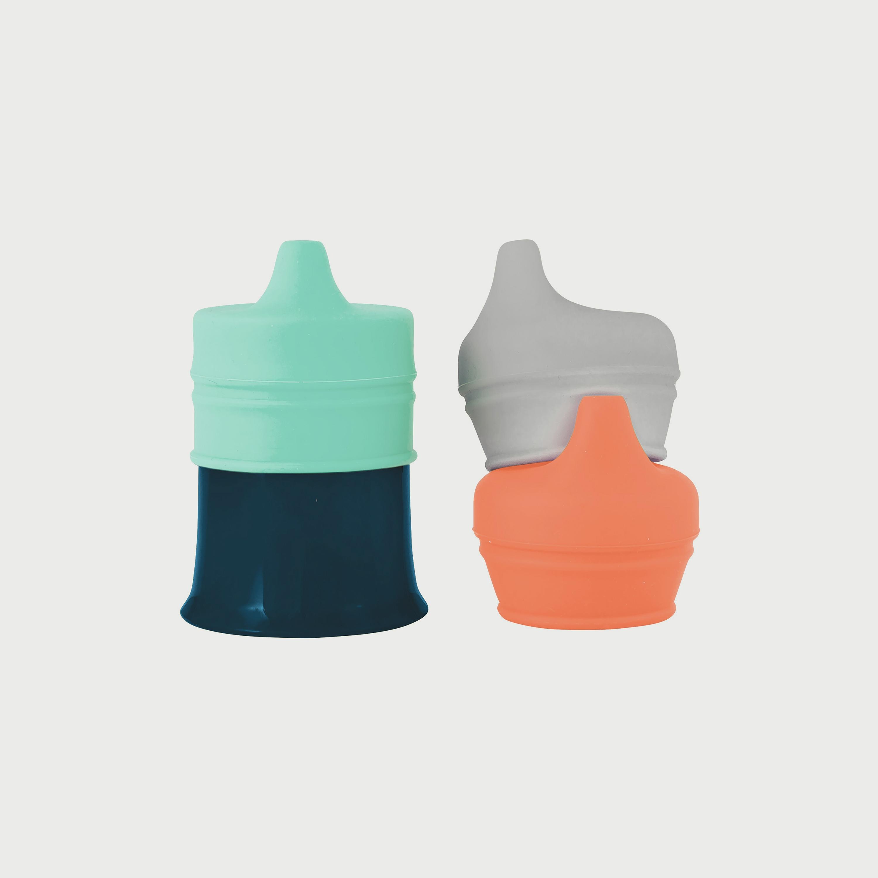 Boon Snug Stretchy Silicone Reusable Spout Lids Spout With Containers, Boy-baby-feeding-mealtimeessentials-image-2