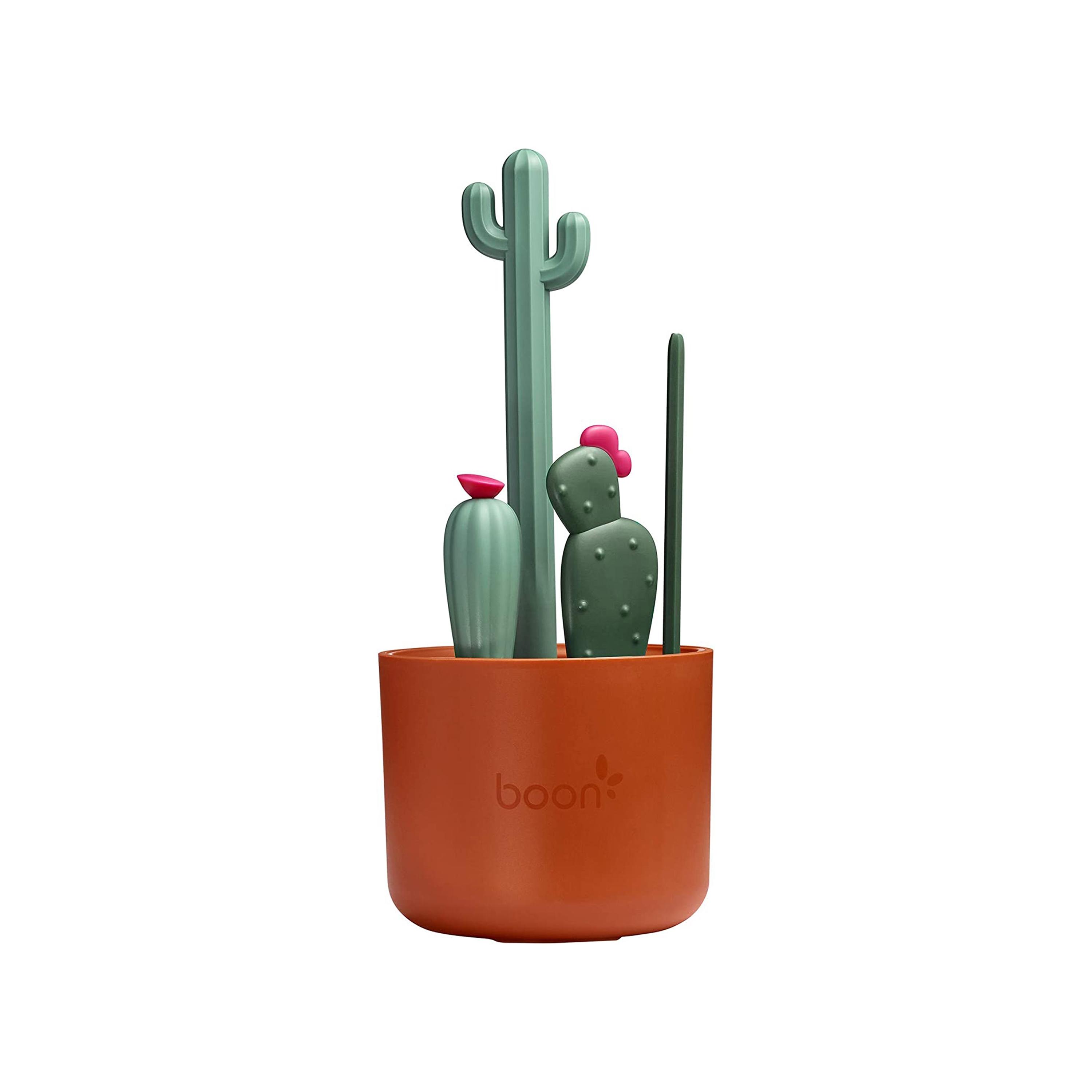 Boon Cacti Brush Set, Brn/Dkgrn-baby-feeding-accessories-image-1