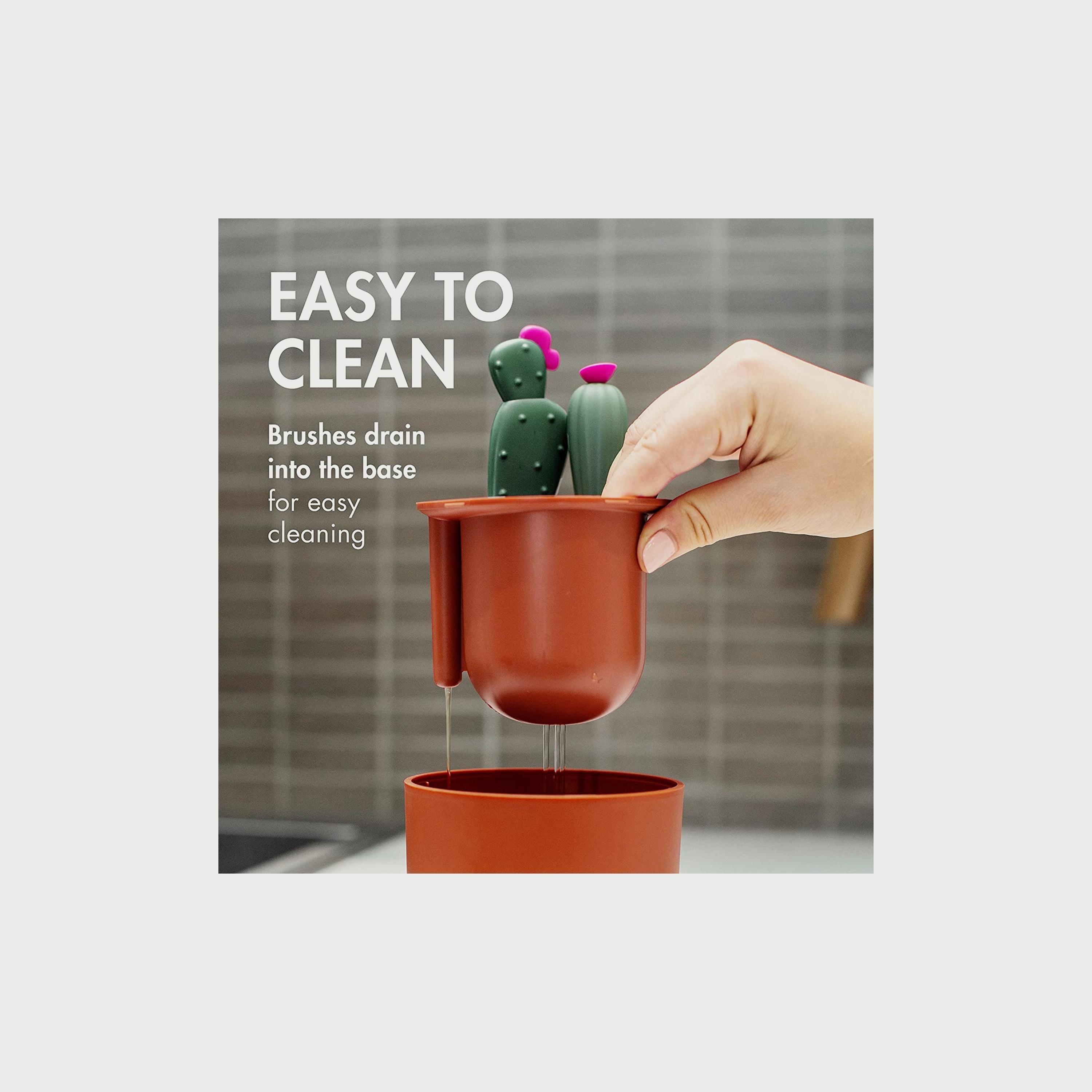Boon Cacti Brush Set, Brn/Dkgrn-baby-feeding-accessories-image-3