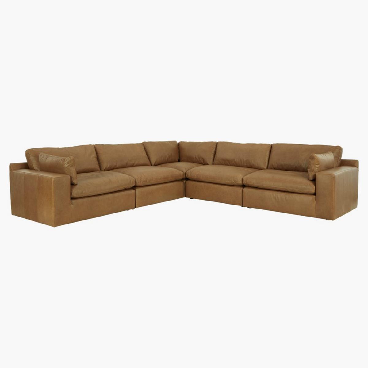 Cheap leather deals sectional couch