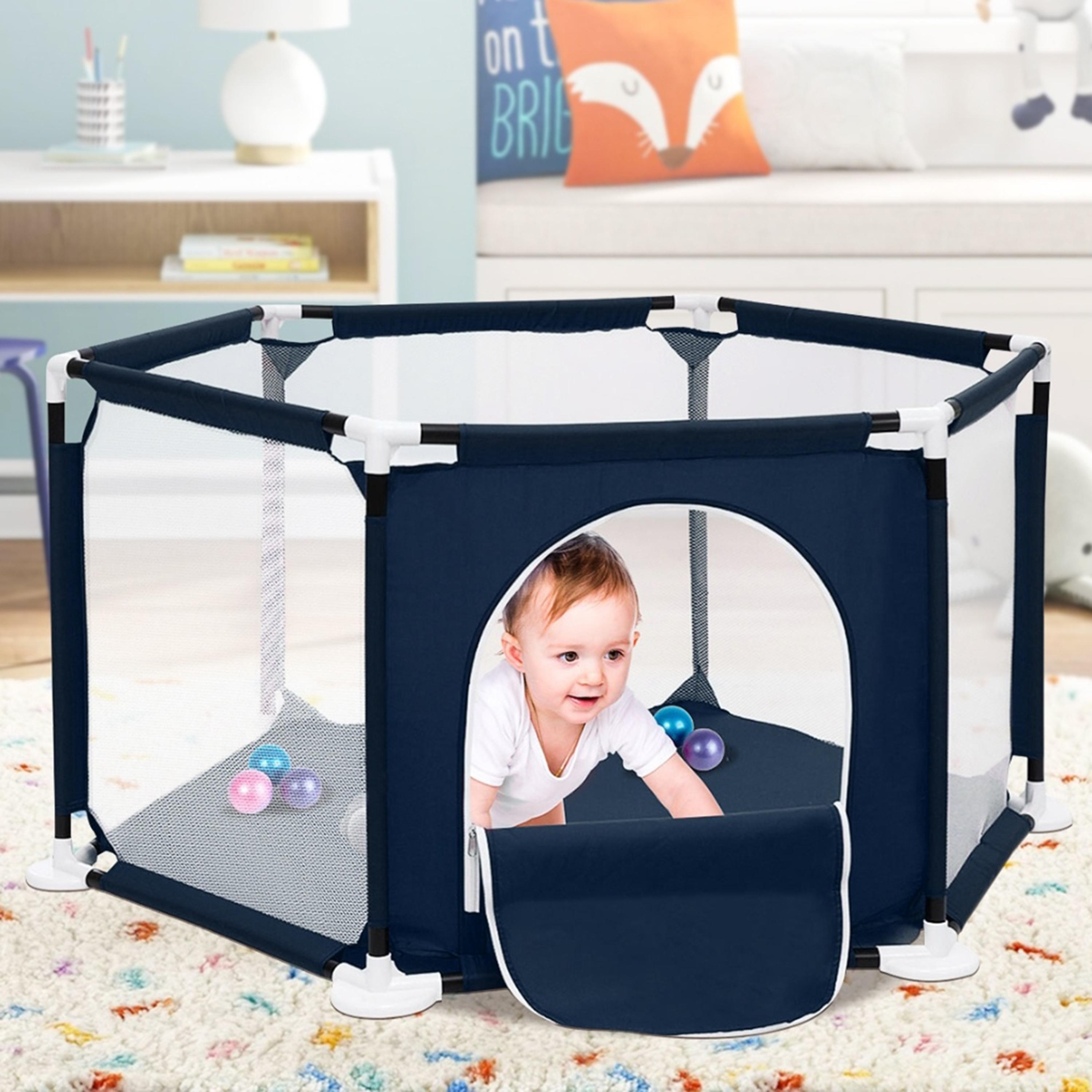 Pikkaboo MyFunPlay Portable Playpen with 30 Free balls, Navy Blue-baby-infantactivity-playpensandplaymats-image-13