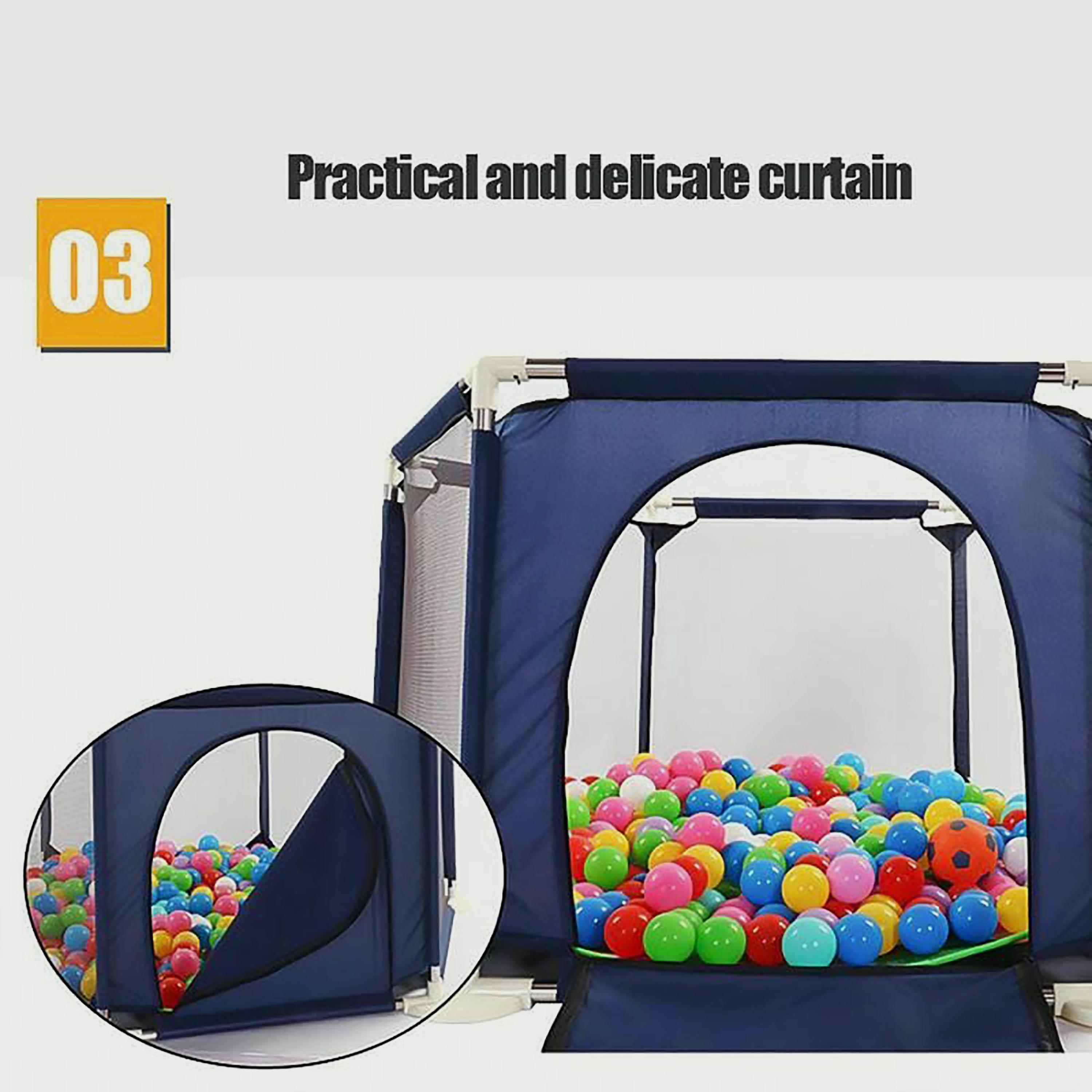 Pikkaboo MyFunPlay Portable Playpen with 30 Free balls, Navy Blue-baby-infantactivity-playpensandplaymats-image-4