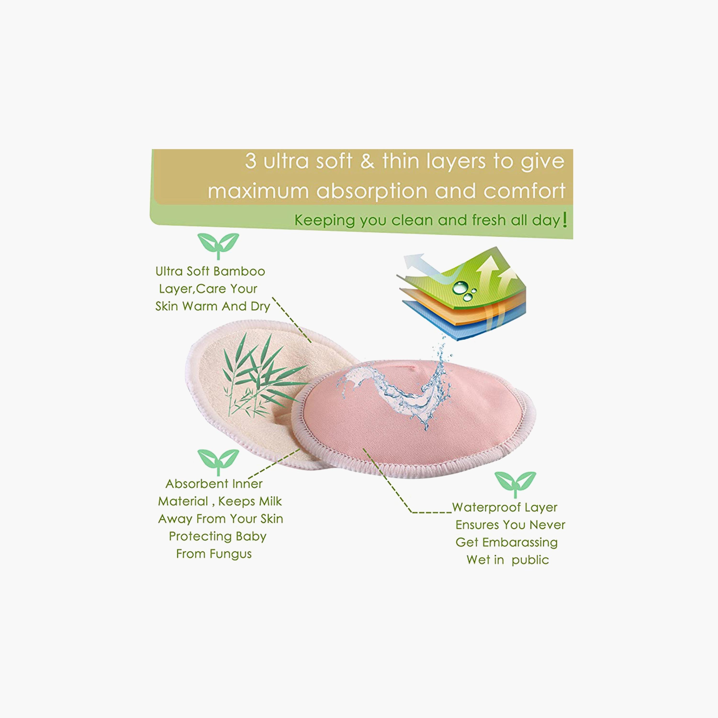 بطانة ثدي عضوية ثلاثية الأبعاد قابلة للغسل + شنطة غسيل + شنطة تخزين من بيكابو-baby-feeding-breastfeedingandcare-image-2