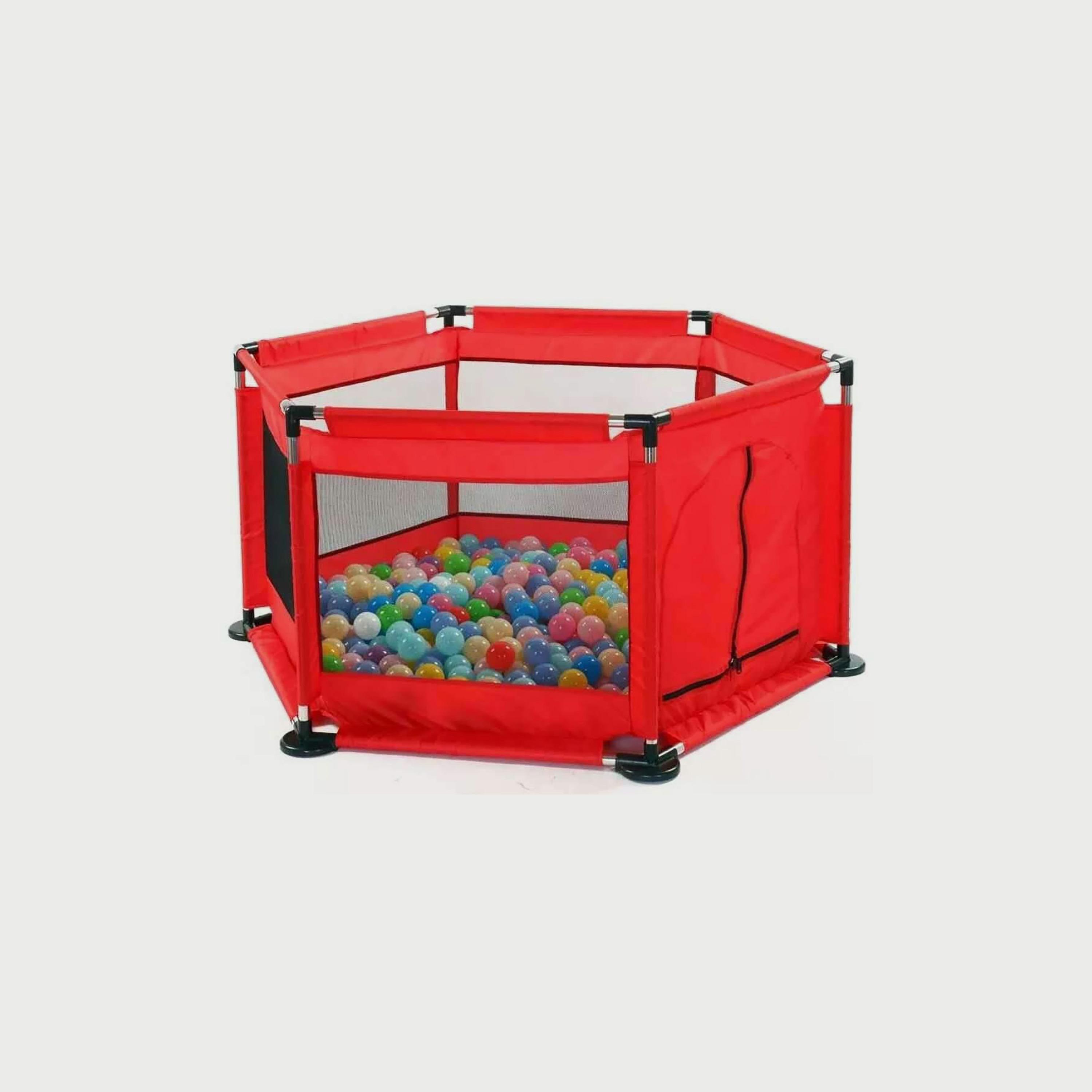 Pikkaboo MyFunPlay Portable Playpen with 30 Free balls, Red-baby-infantactivity-playpensandplaymats-image-1