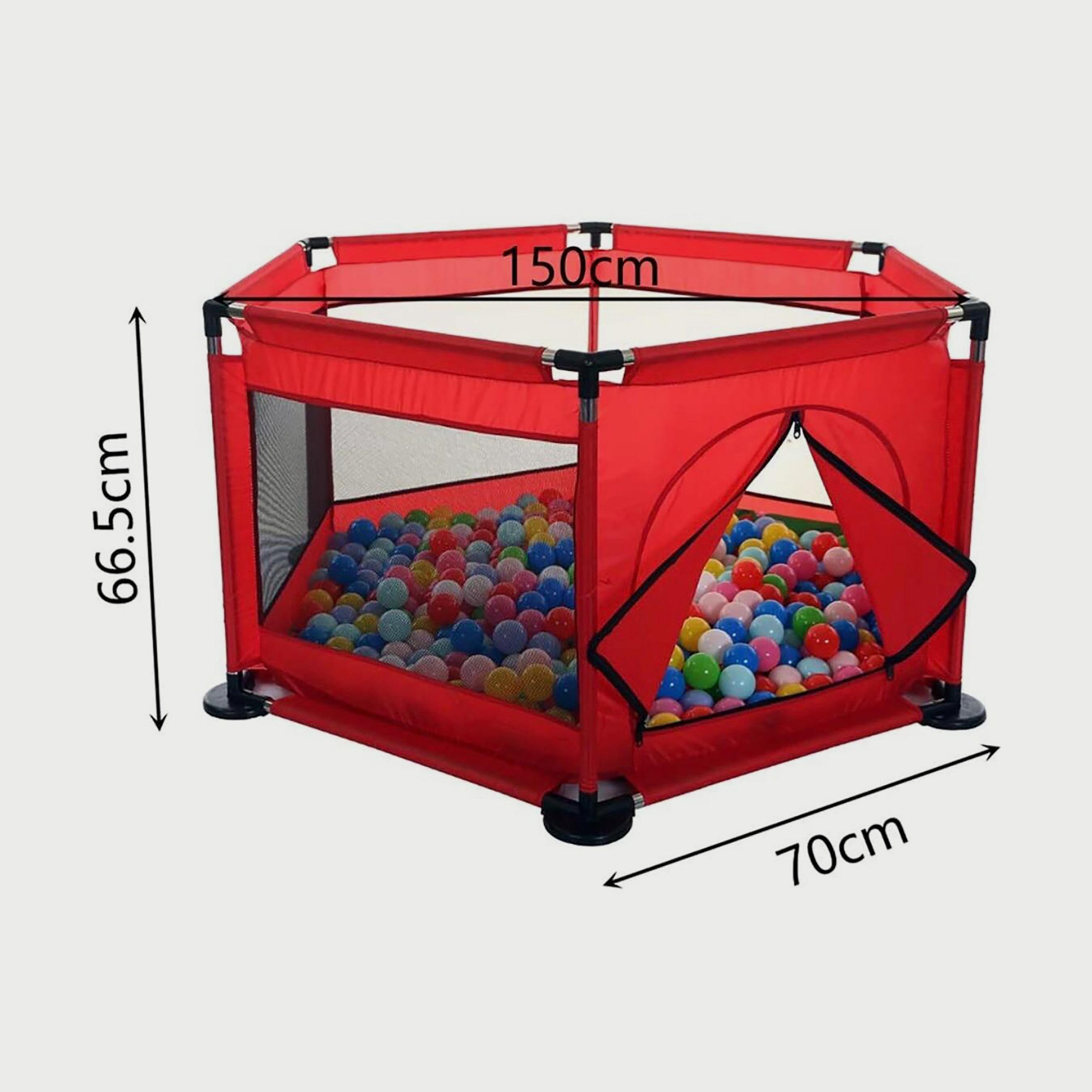 Pikkaboo MyFunPlay Portable Playpen with 30 Free balls, Red-baby-infantactivity-playpensandplaymats-image-3