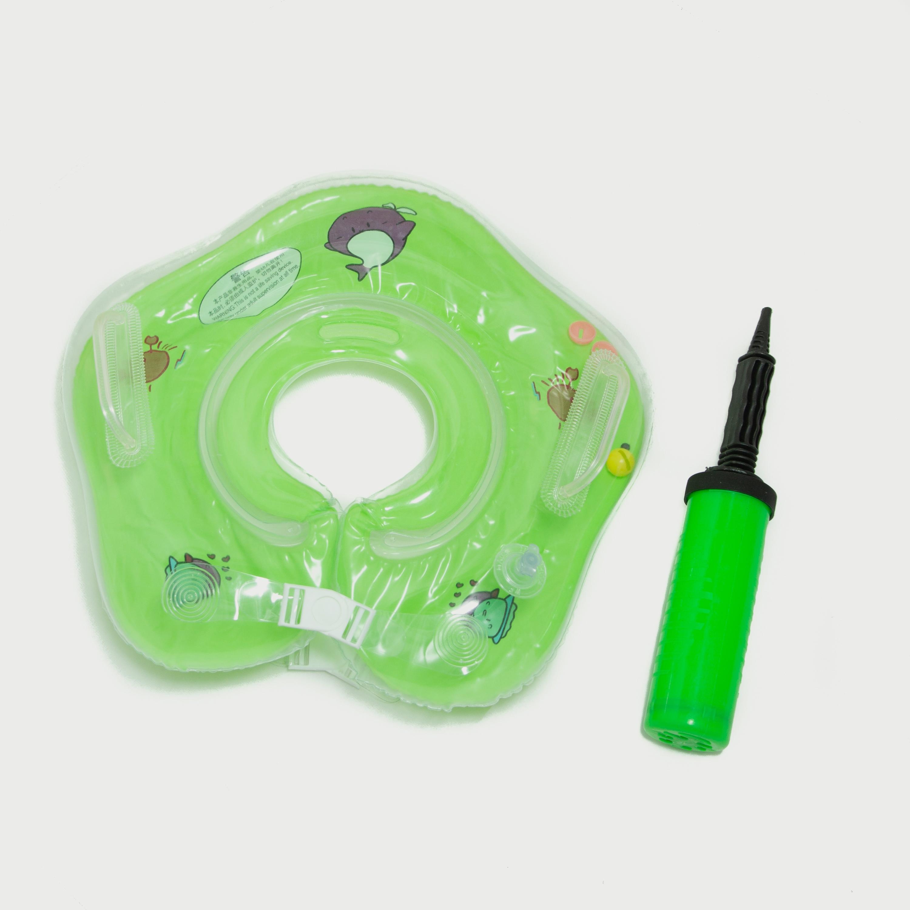 Pikkaboo Iswimsafe Infant Neck Floater, Green-girls-clothing-sportswear-swimwear-image-3