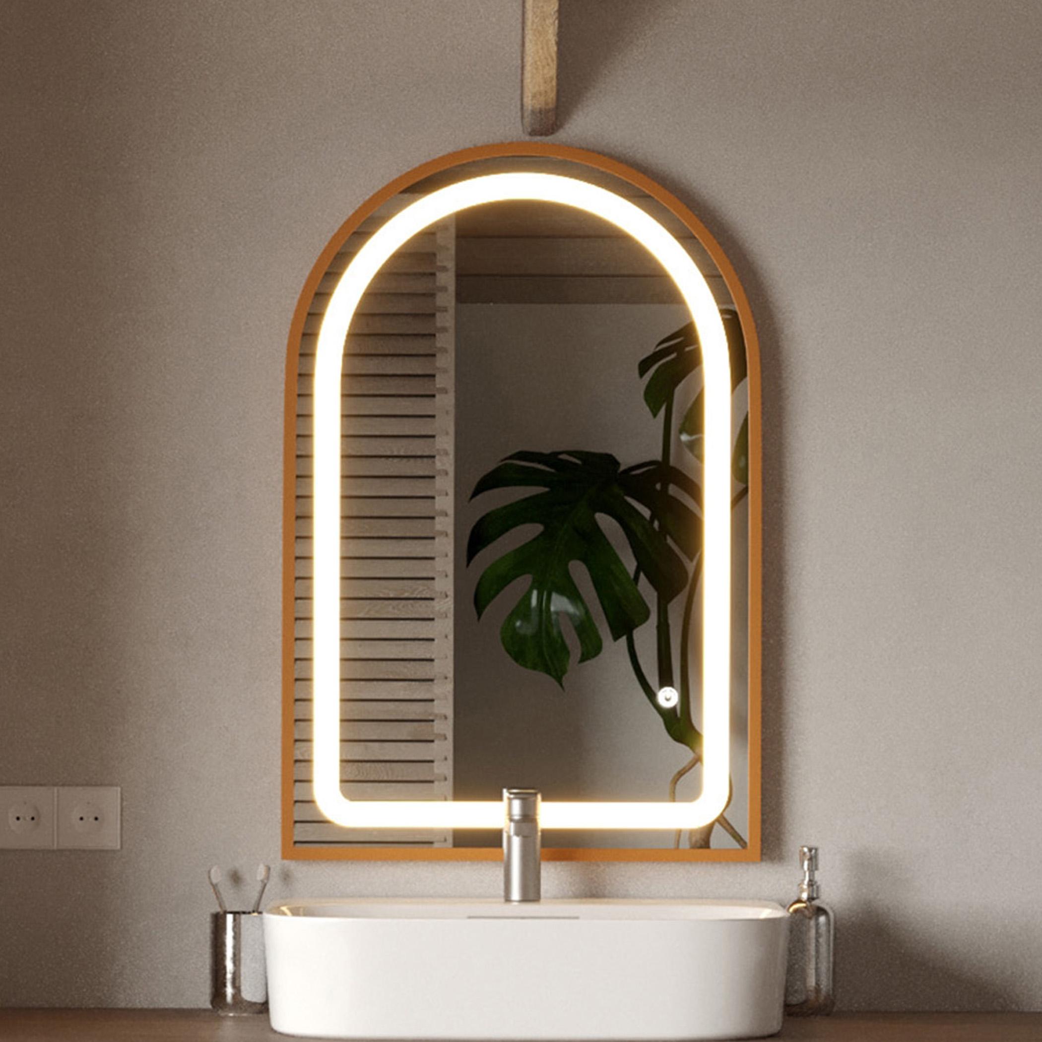 HomeKode Arch LED Vanity Wall Mirror - 60x90 cm