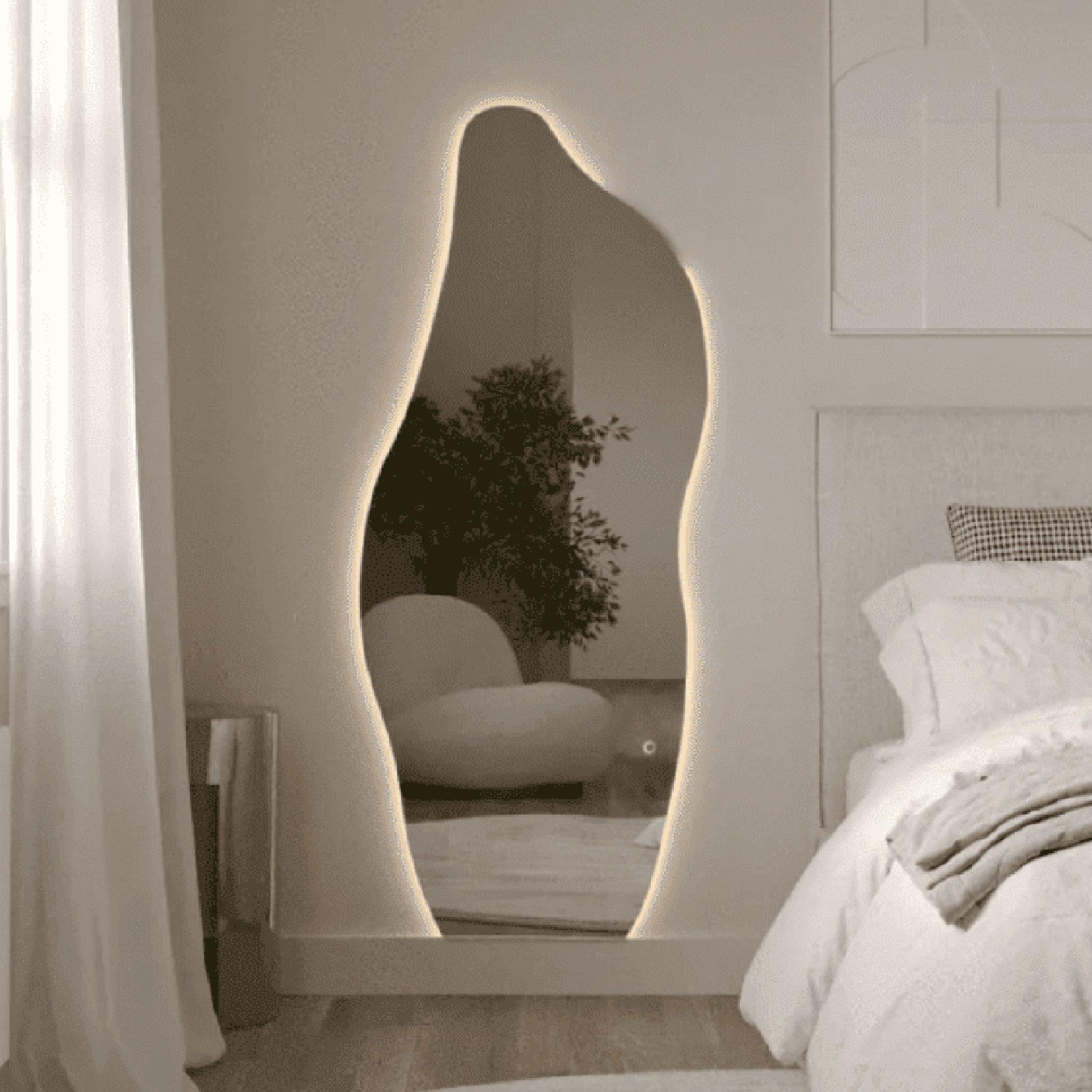 HomeKode Irregular Shaped Floor Mirror - 70x170 cm