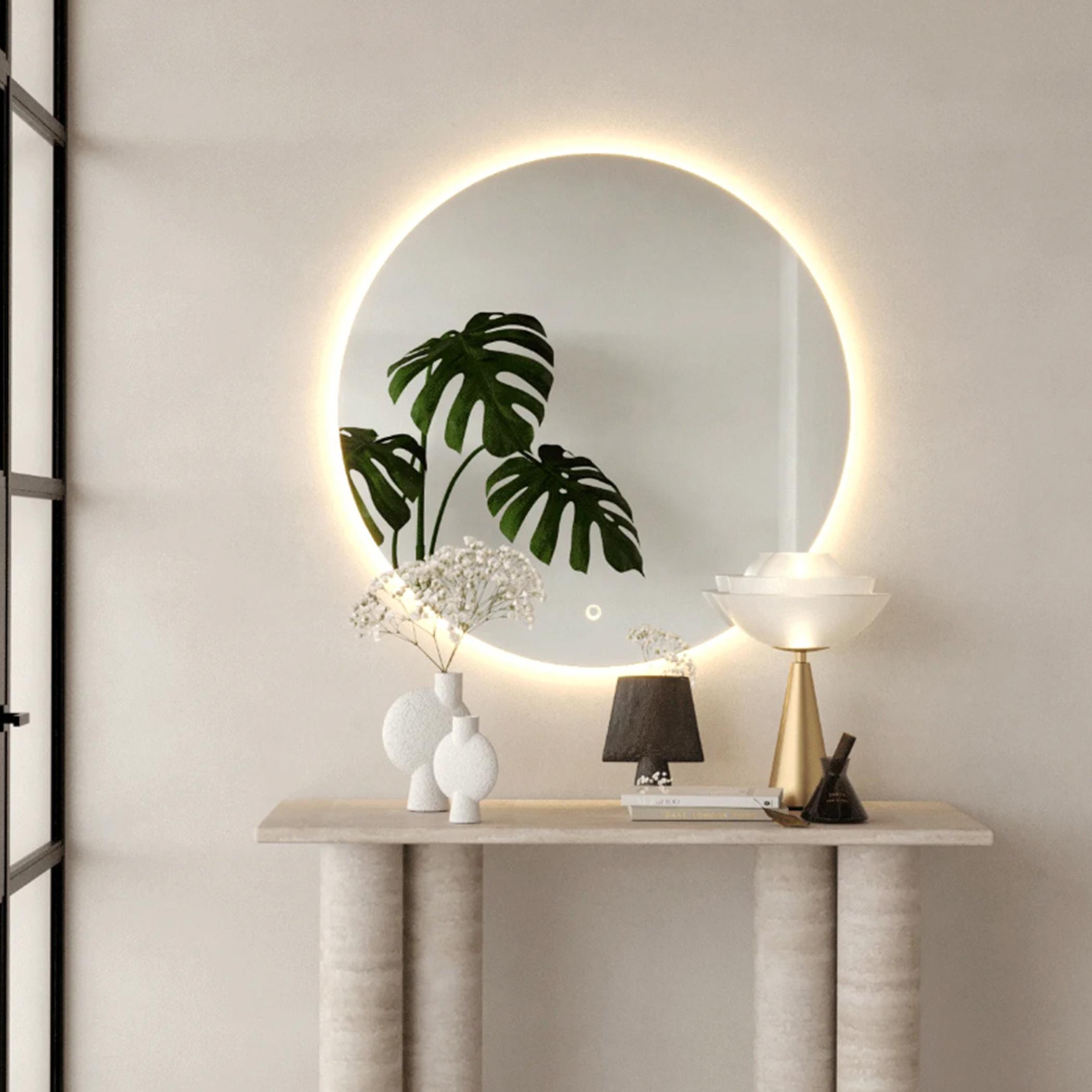 HomeKode LED Wall Mirror - 80x80 cm