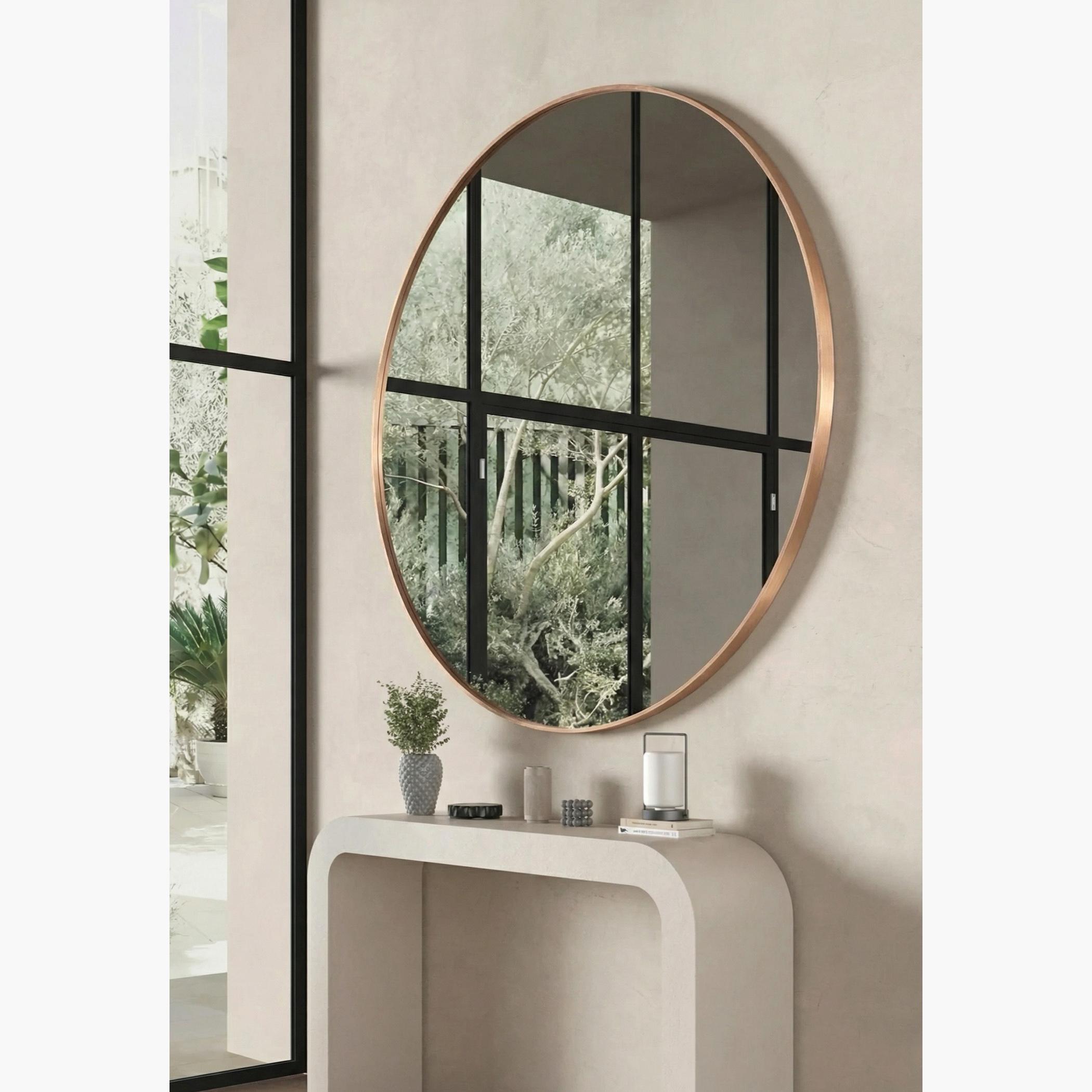 HomeKode Round Wall Mirror - 80x80 cm