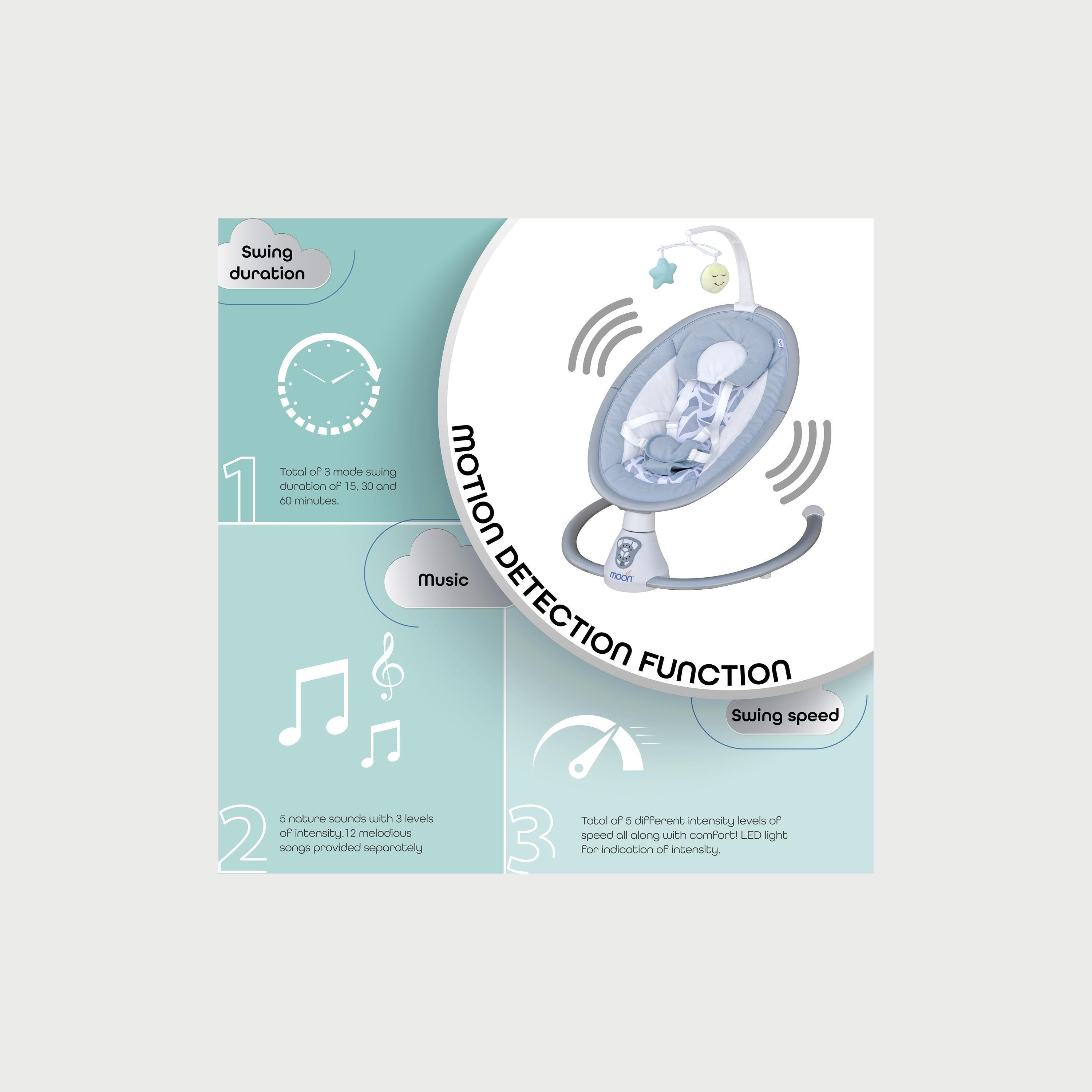 Moon Baby Swing with Music - Blue-baby-infantactivity-swings-image-3