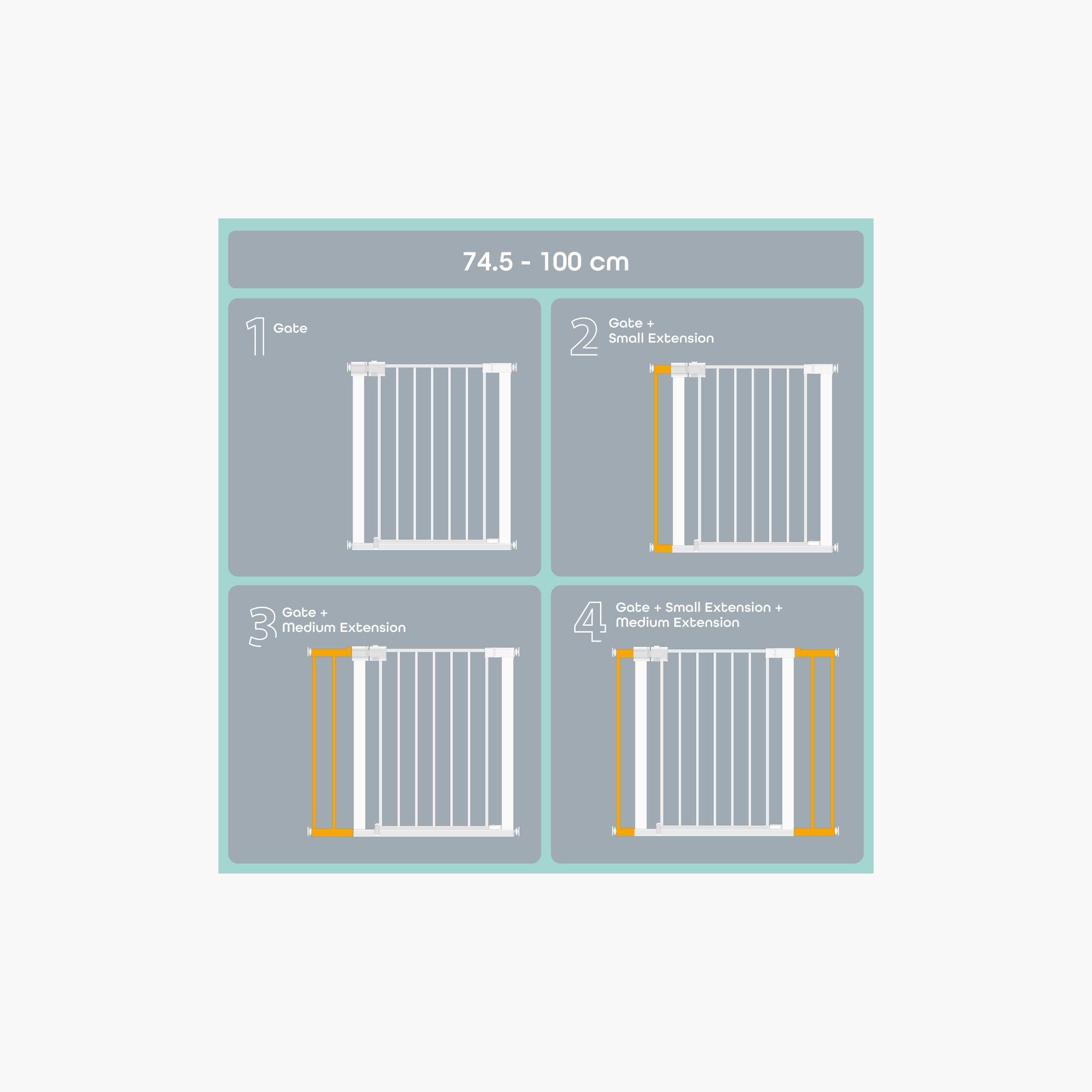 طقم بوابات أمان معدنية مكون من 4 قطع من موون-baby-healthandsafety-babyproofing-image-2