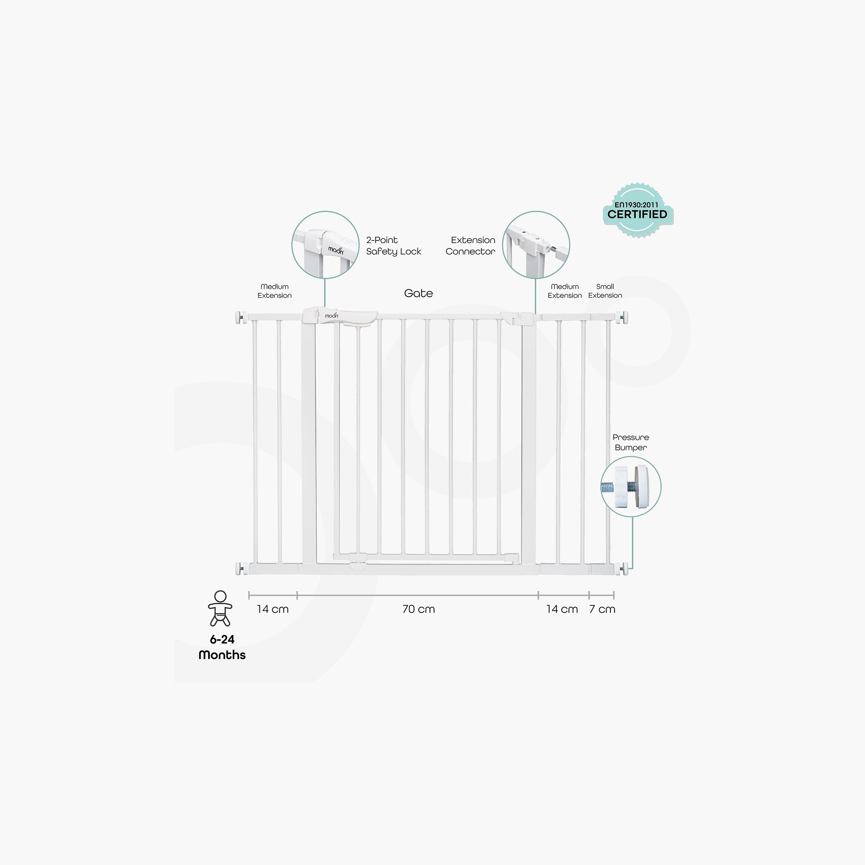 Moon 4-Piece Metal Safety Gate Kit-baby-healthandsafety-babyproofing-image-2