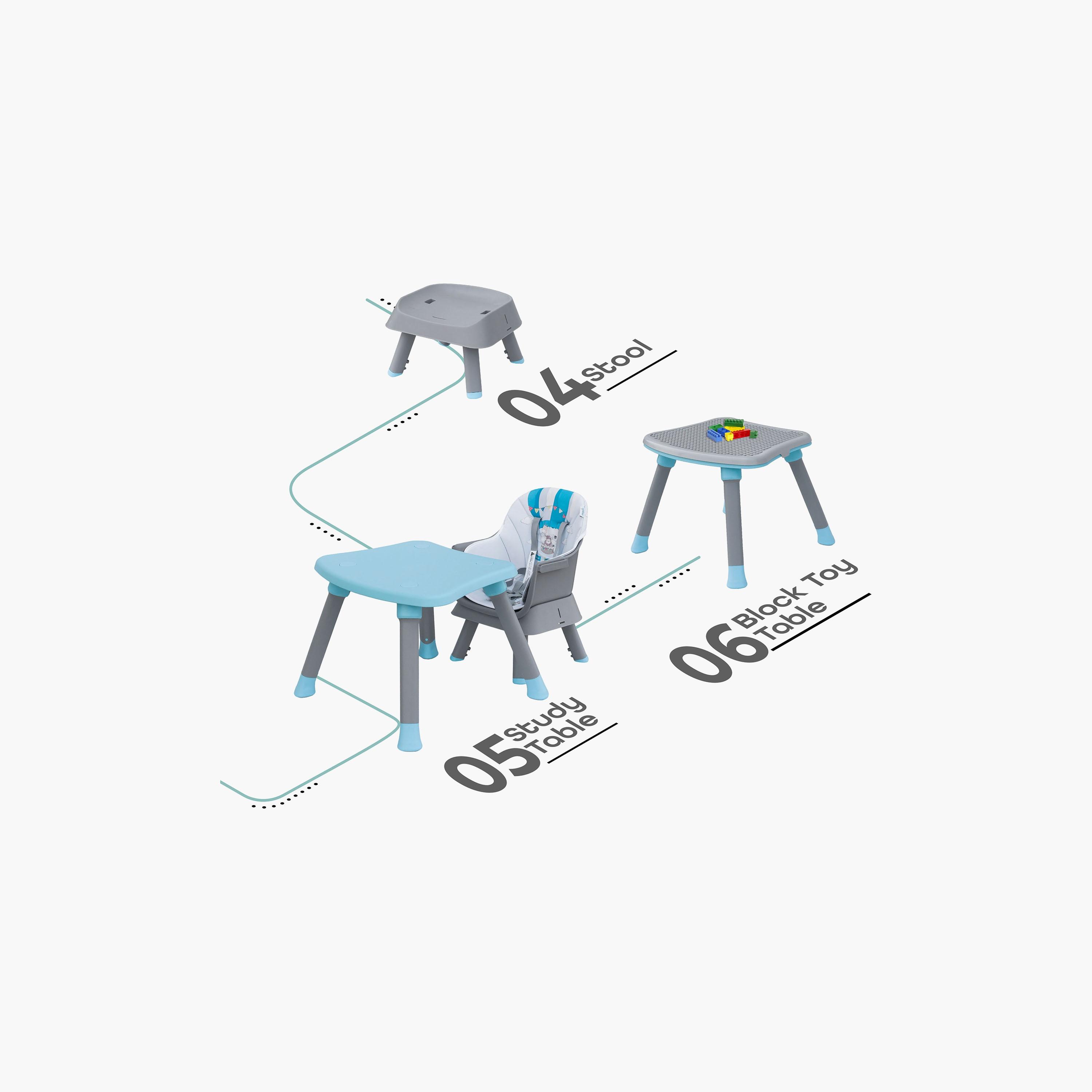 Moon  6-In-1 Convertible High Chair, Blue -baby-feeding-highchairsandboosters-image-3