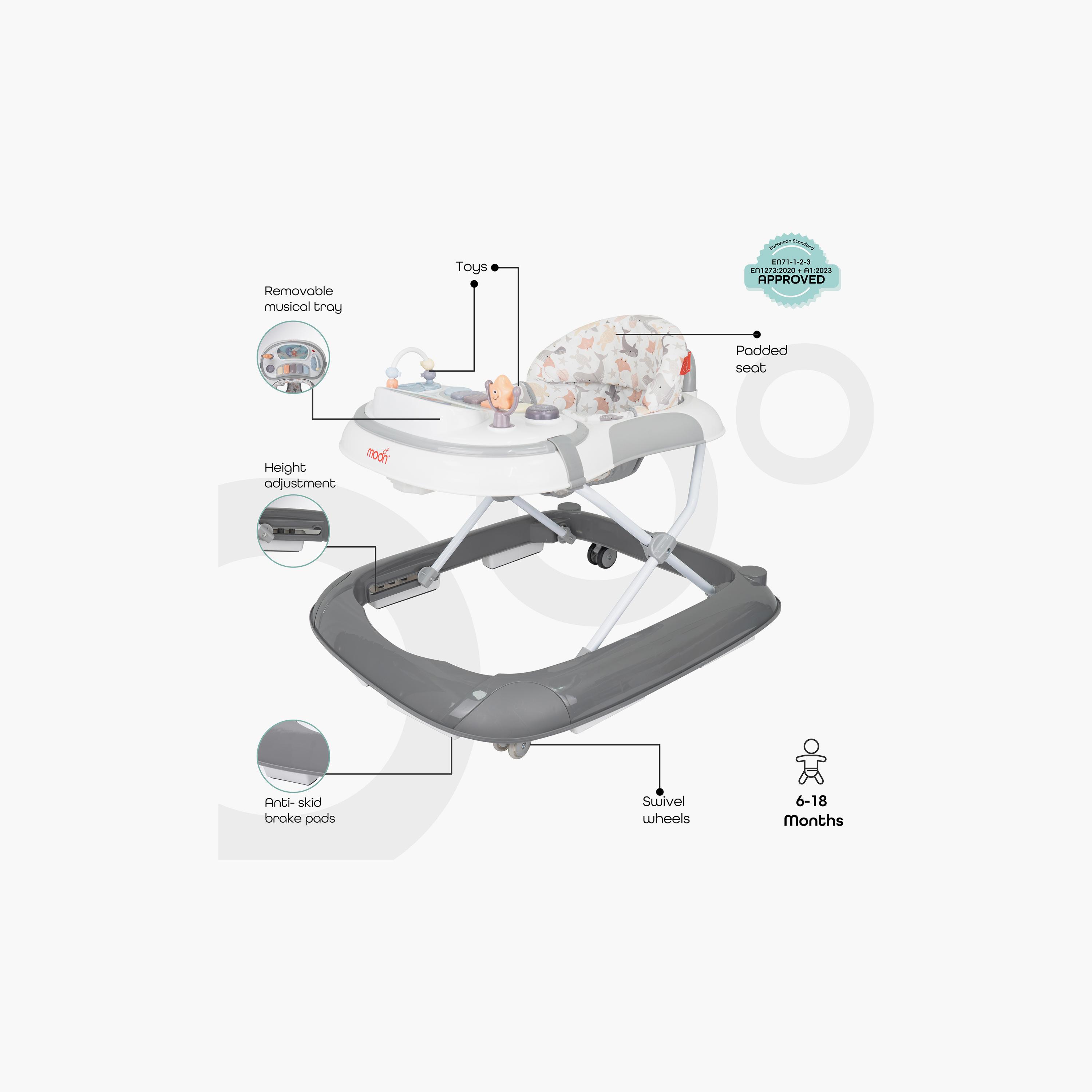 Moon Pace Walker with Removable Musical Tray - 6-18 Months-baby-infantactivity-walkers-image-2