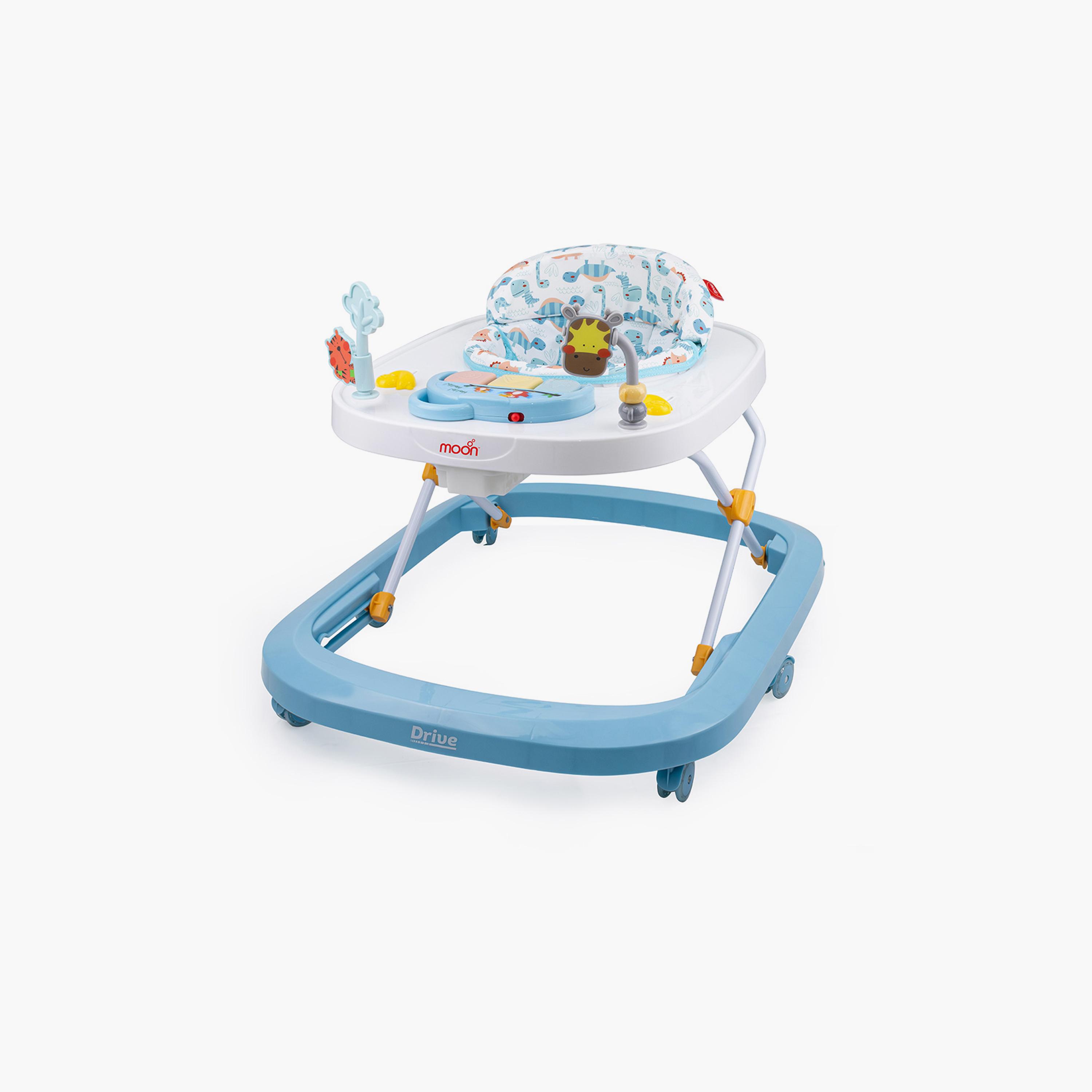 Moon Drive Walker with Removable Musical Tray - 6-18 Months - Blue Forest-baby-infantactivity-walkers-image-1