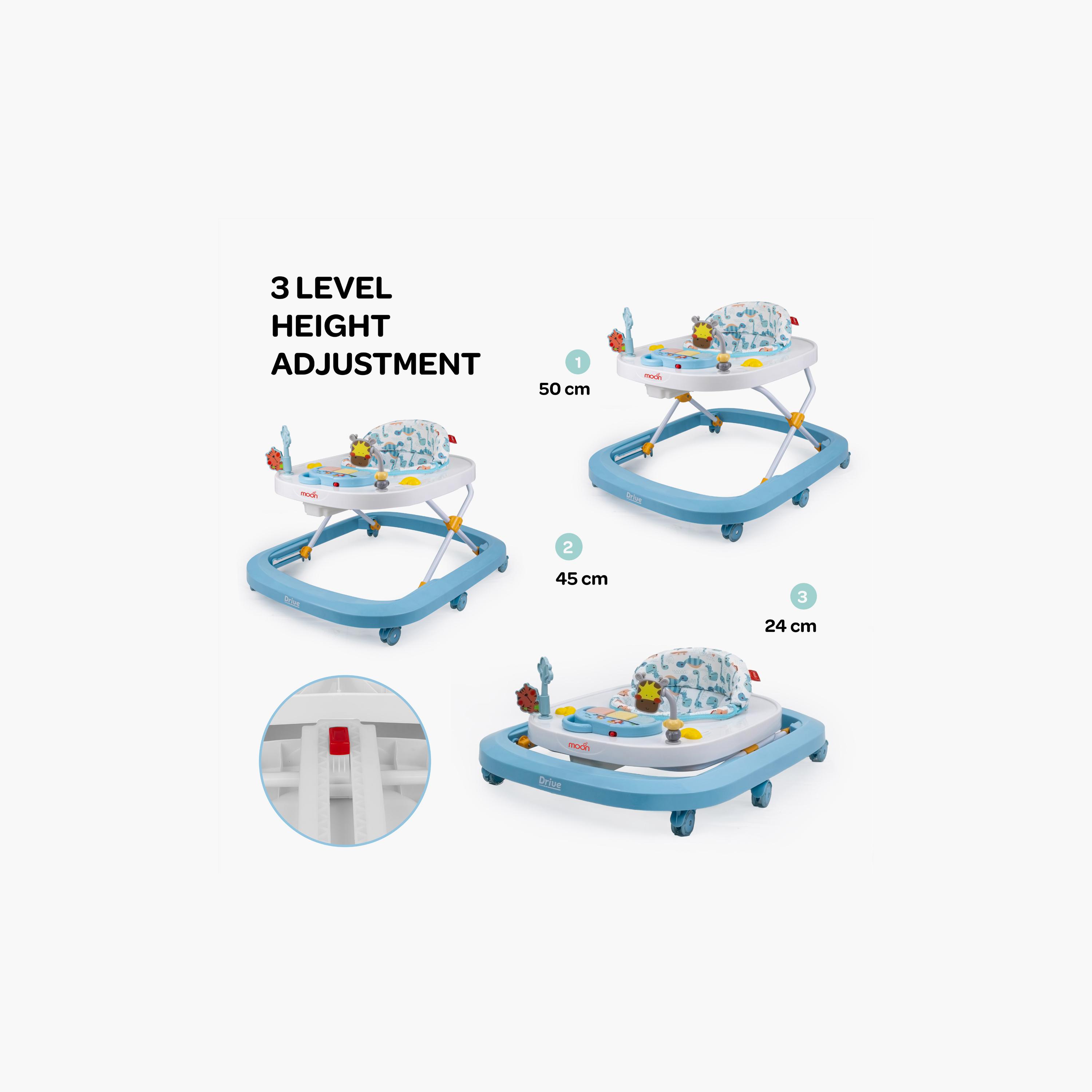Moon Drive Walker with Removable Musical Tray - 6-18 Months - Blue Forest-baby-infantactivity-walkers-image-4