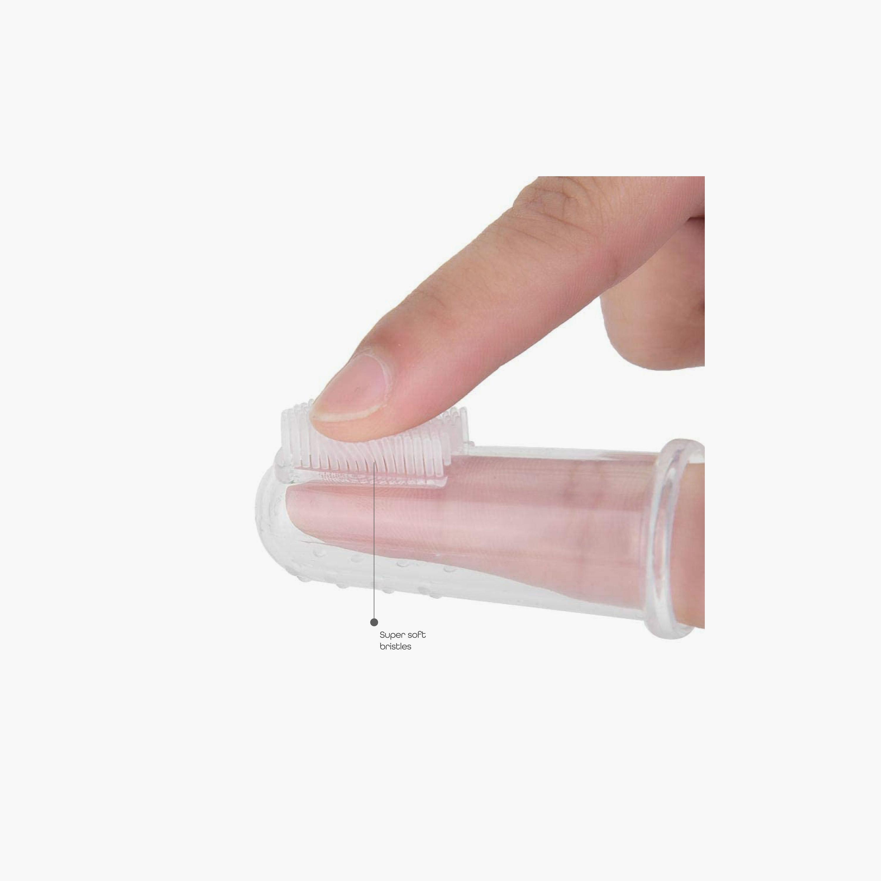 Moon Fingertip Baby Silicone Toothbrush, White-baby-bathandcare-oralcare-image-3