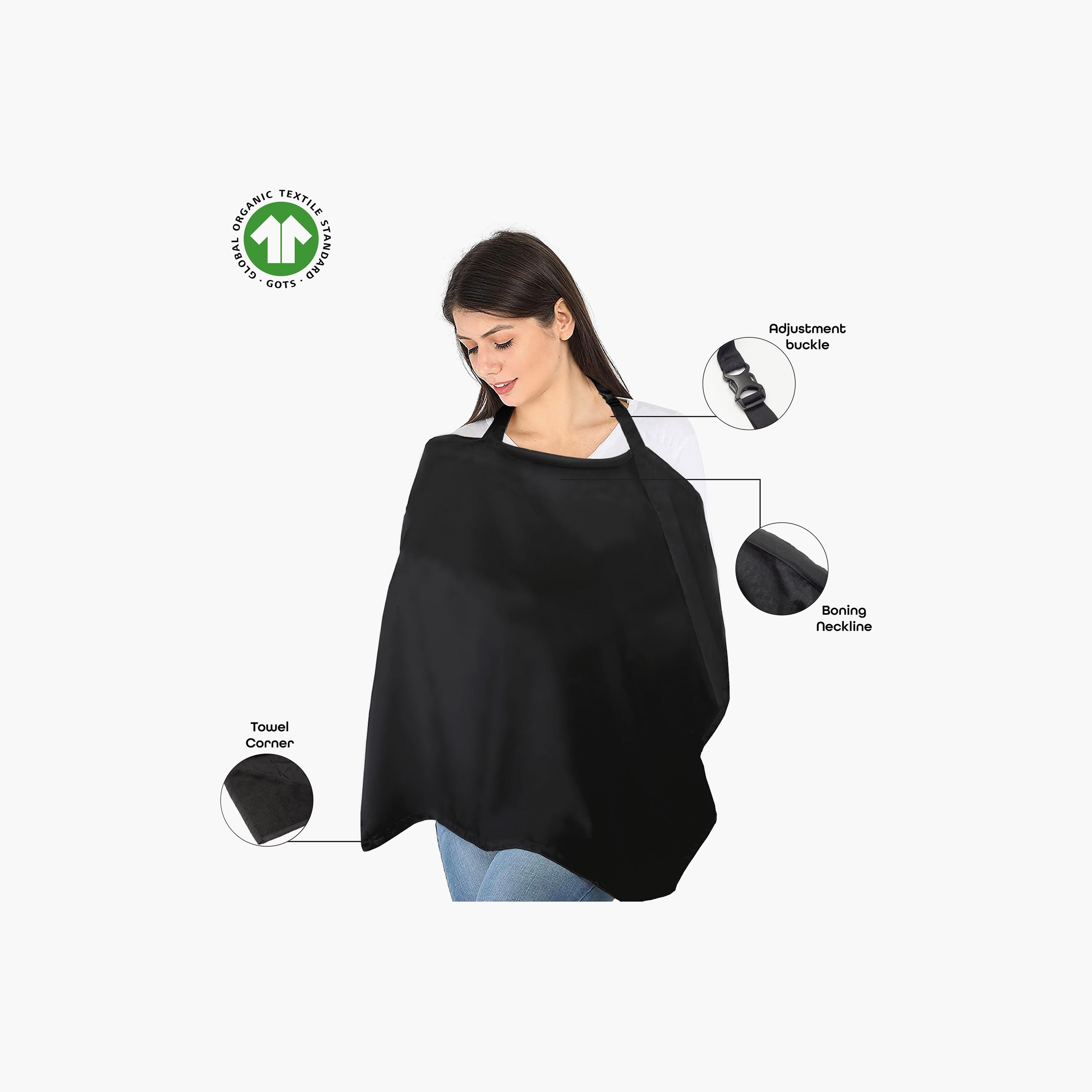 Moon Organic Nursing Privacy Wraps, Black-baby-feeding-breastfeedingandcare-image-2