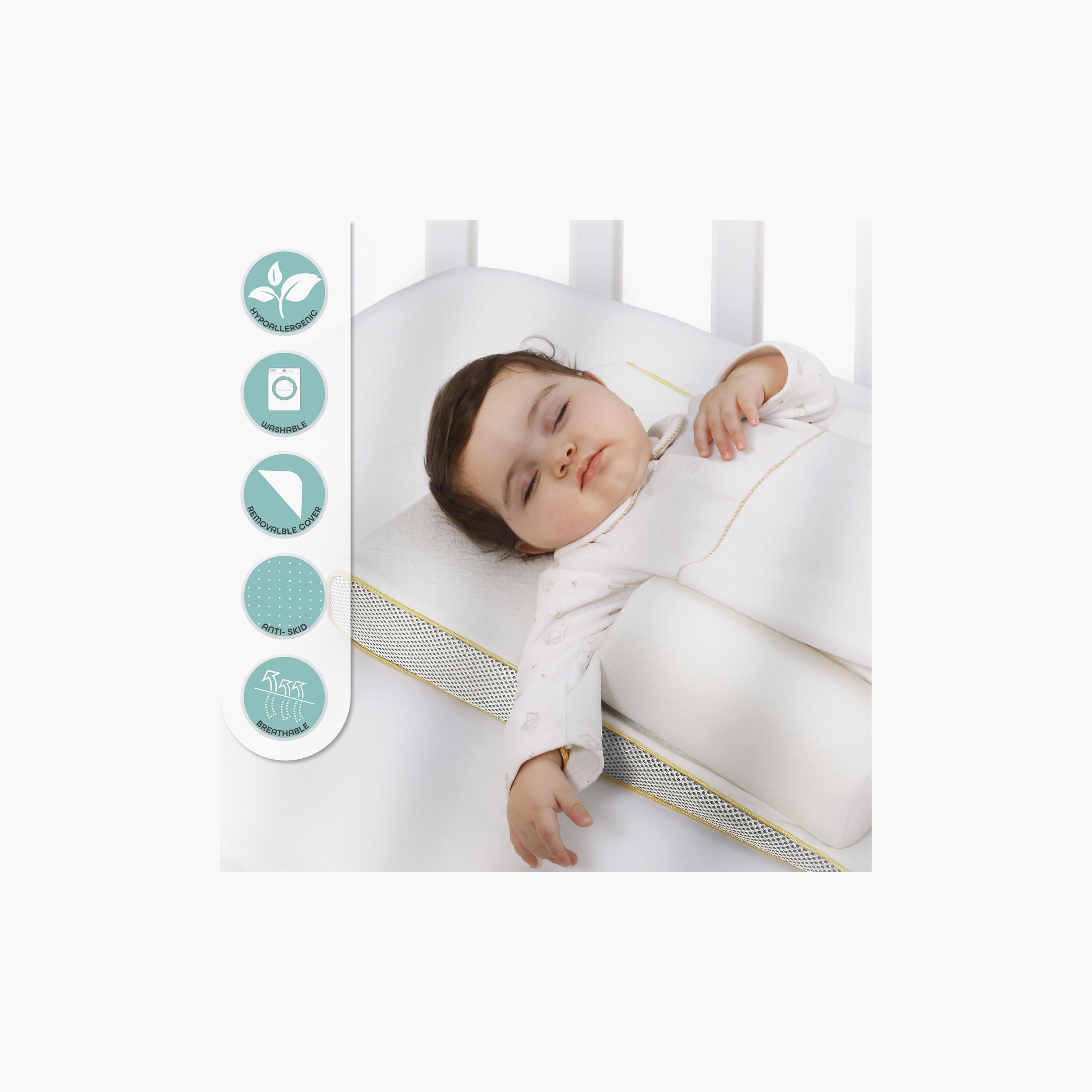 Moon Organic Easy And Breathable Sleep Positioner - White - 0 Months+-baby-feeding-breastfeedingandcare-image-5