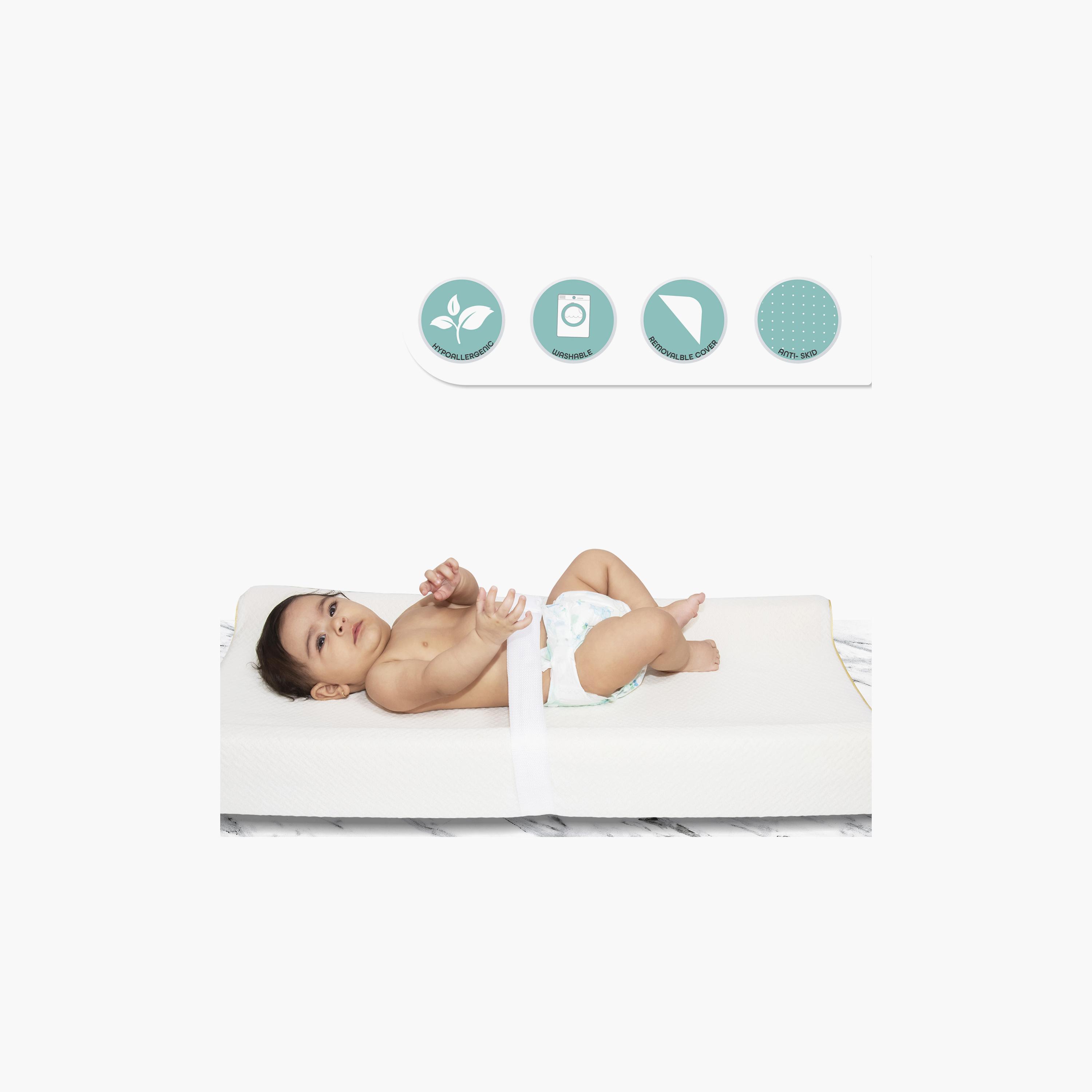 Moon Organic Cotton Changing Mat - White-baby-diapering-changingmats-image-5