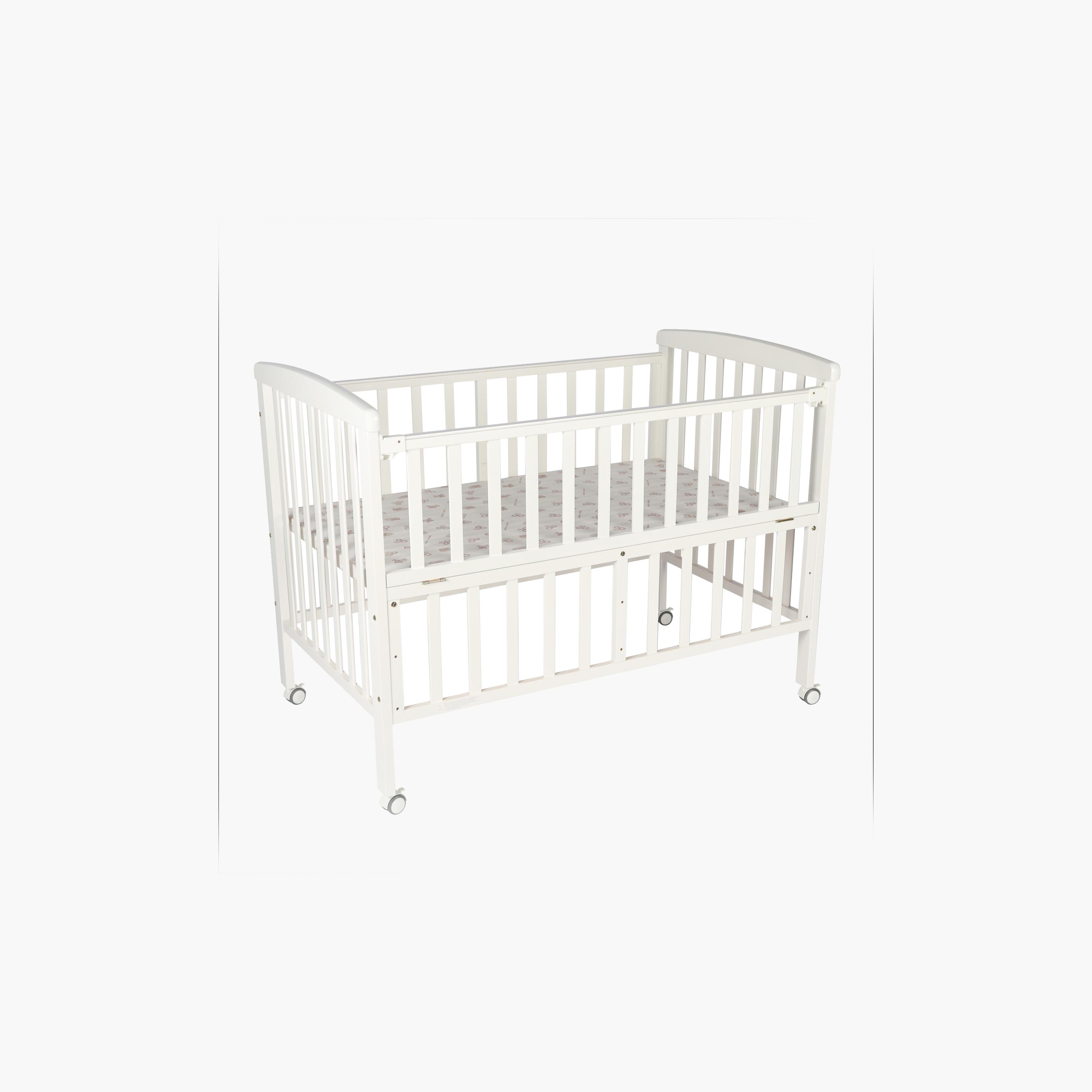 Moon Wooden Portable Crib White