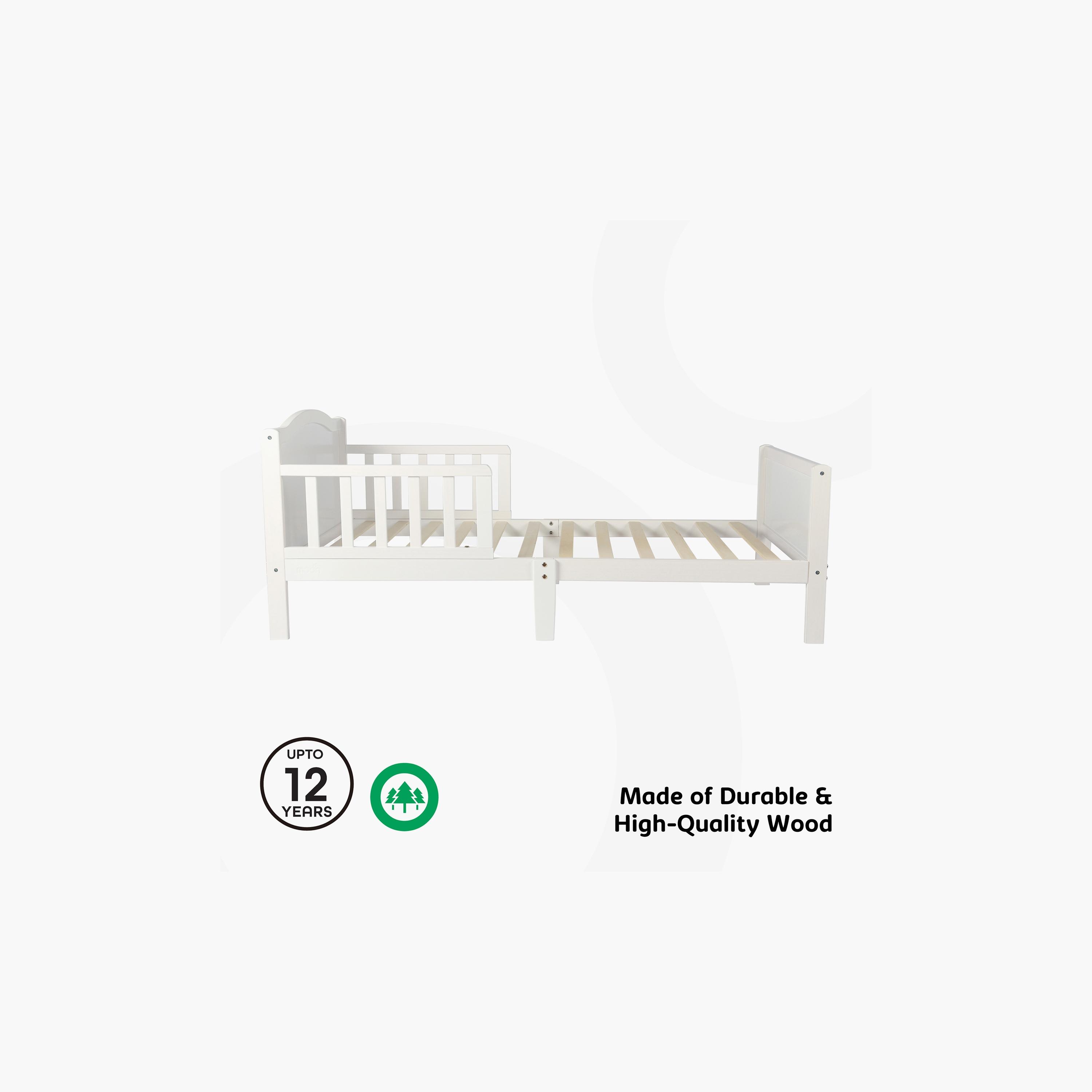 Moon Wooden Toddler Bed, White-baby-nursery-furniture-cribsandbeds-beds-image-2