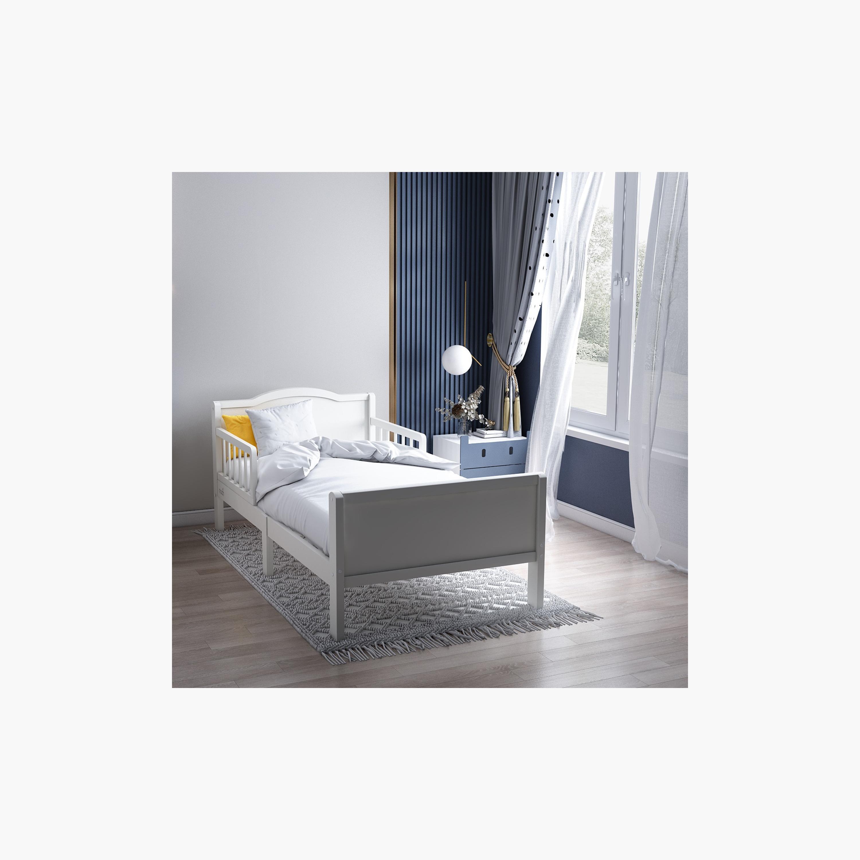 Moon Wooden Toddler Bed, White-baby-nursery-furniture-cribsandbeds-beds-image-3