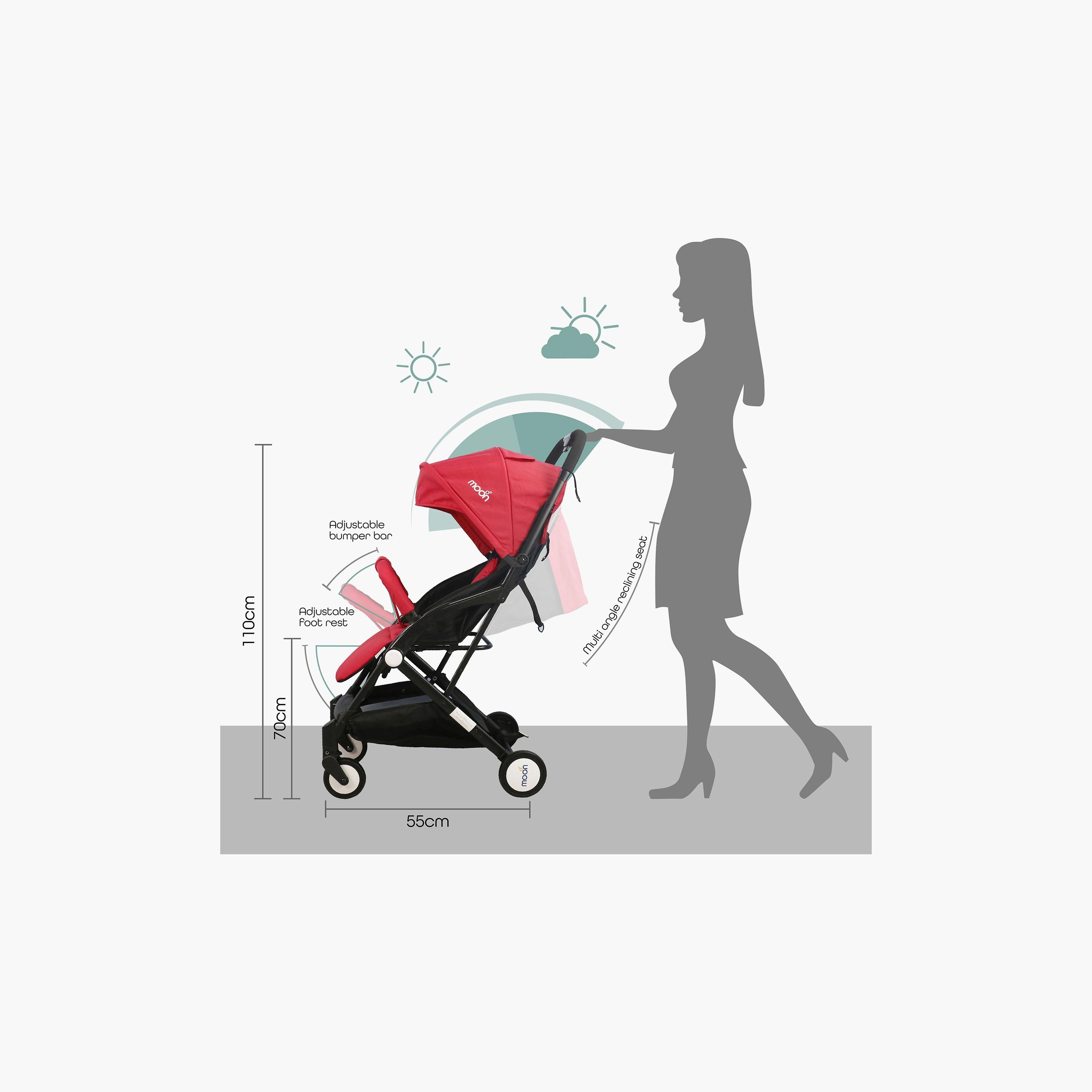 Moon Travel-Lite Stroller, Fire Red-baby-gear-strollersandprams-strollers-image-4