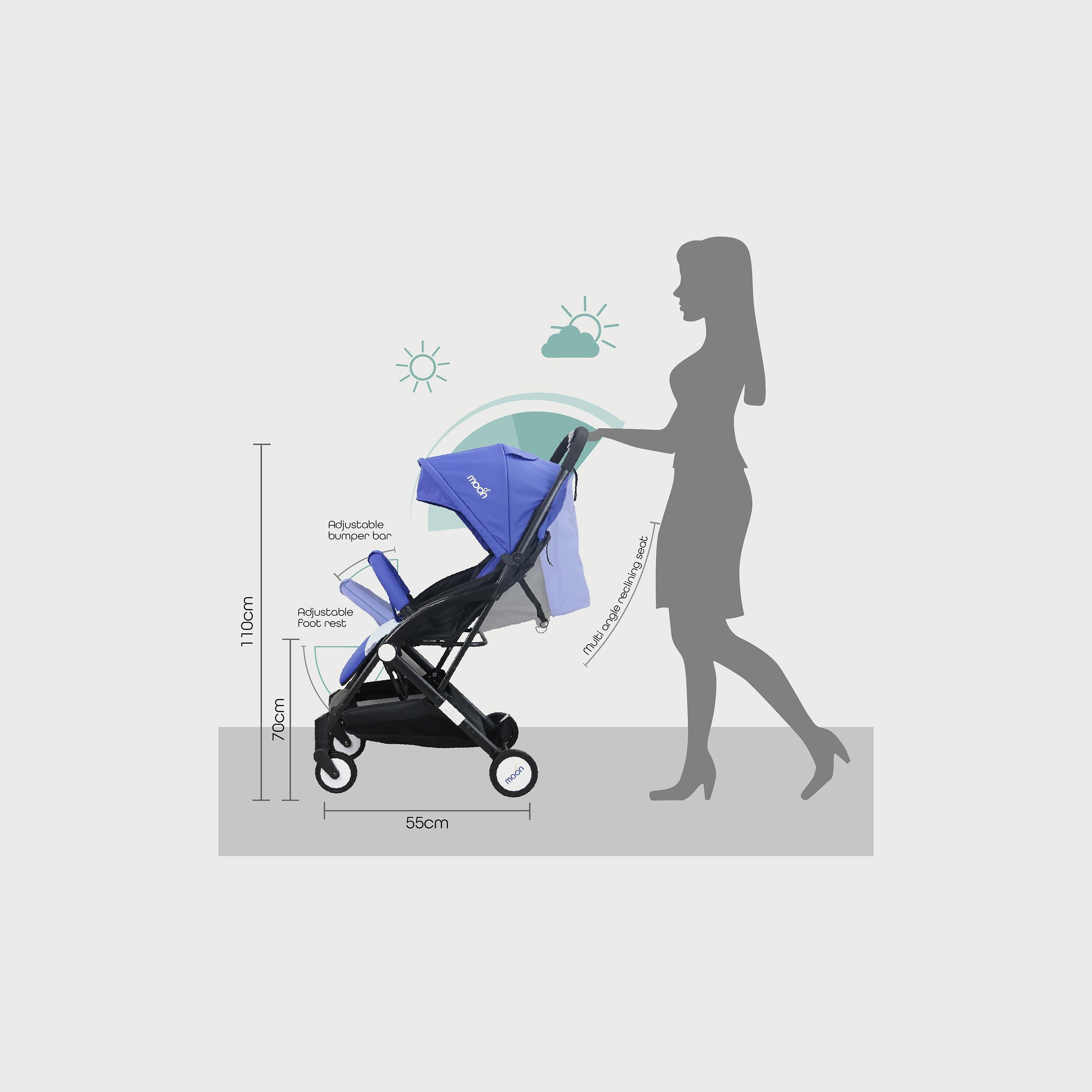 Moon Travel-Lite Cabin Stroller - Royal Blue-baby-gear-strollersandprams-strollers-image-4