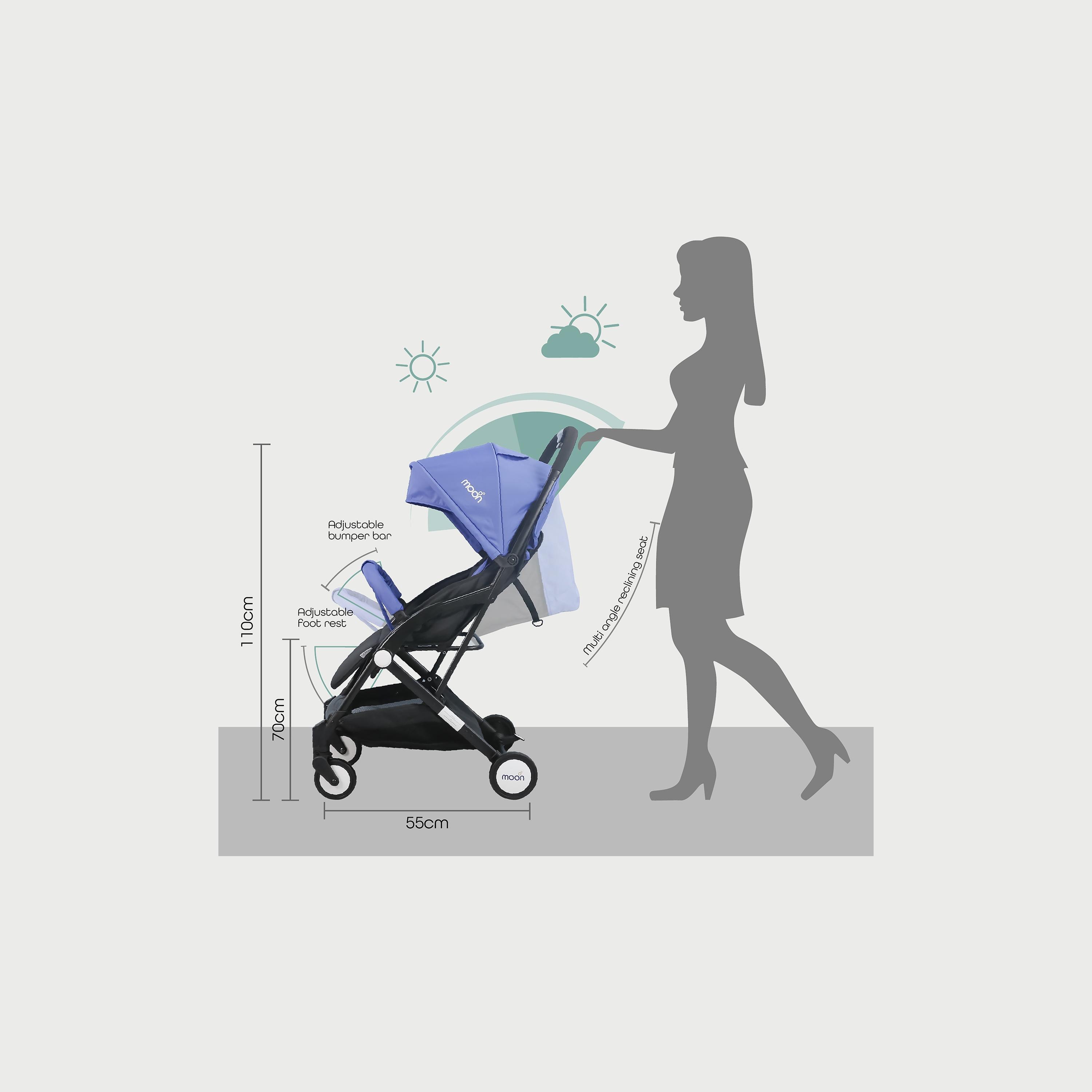 عربة أطفال كابينة ترافيل- لايت من مون - أزرق كيان-baby-gear-strollersandprams-strollers-image-4