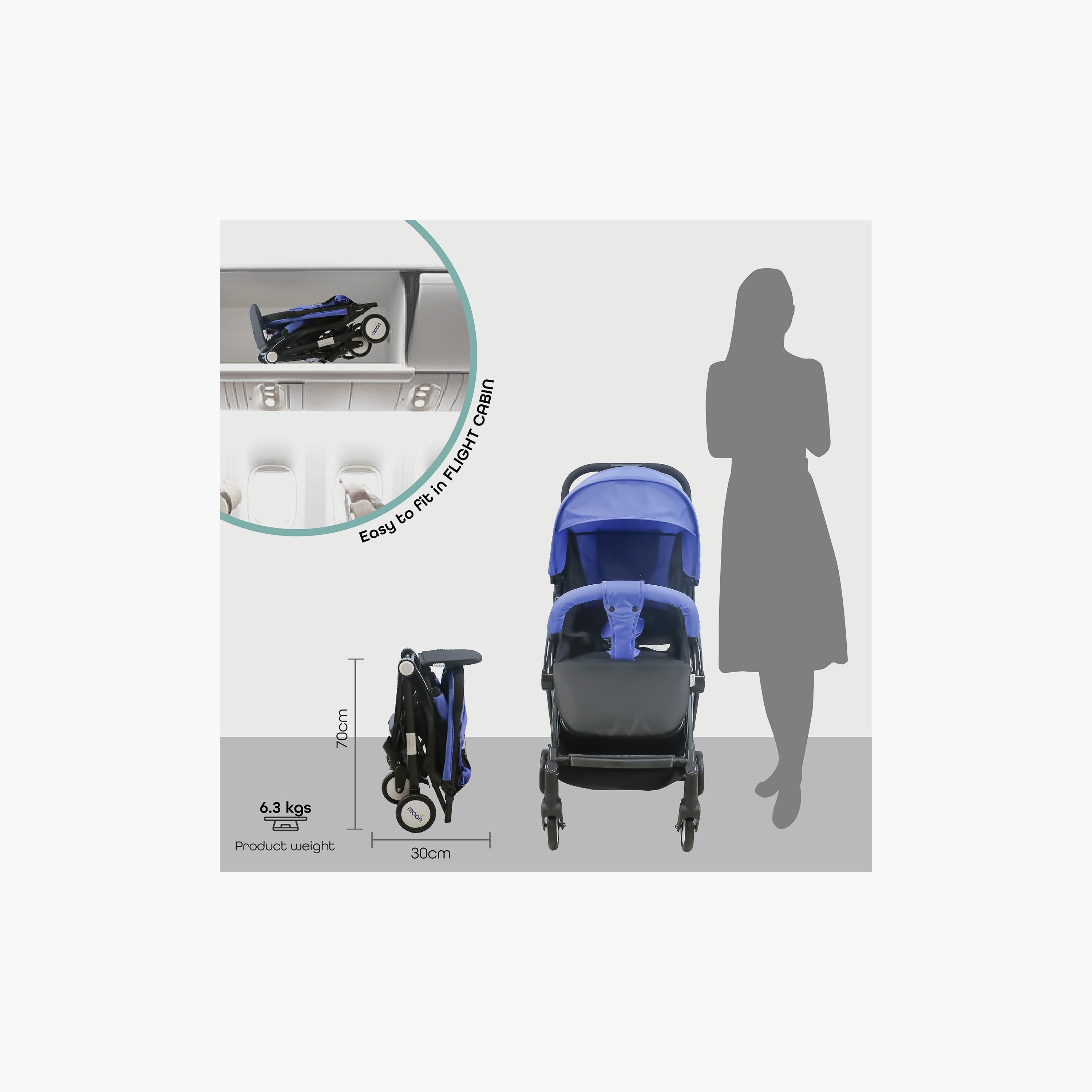 عربة أطفال كابينة ترافيل- لايت من مون - أزرق كيان-baby-gear-strollersandprams-strollers-image-5