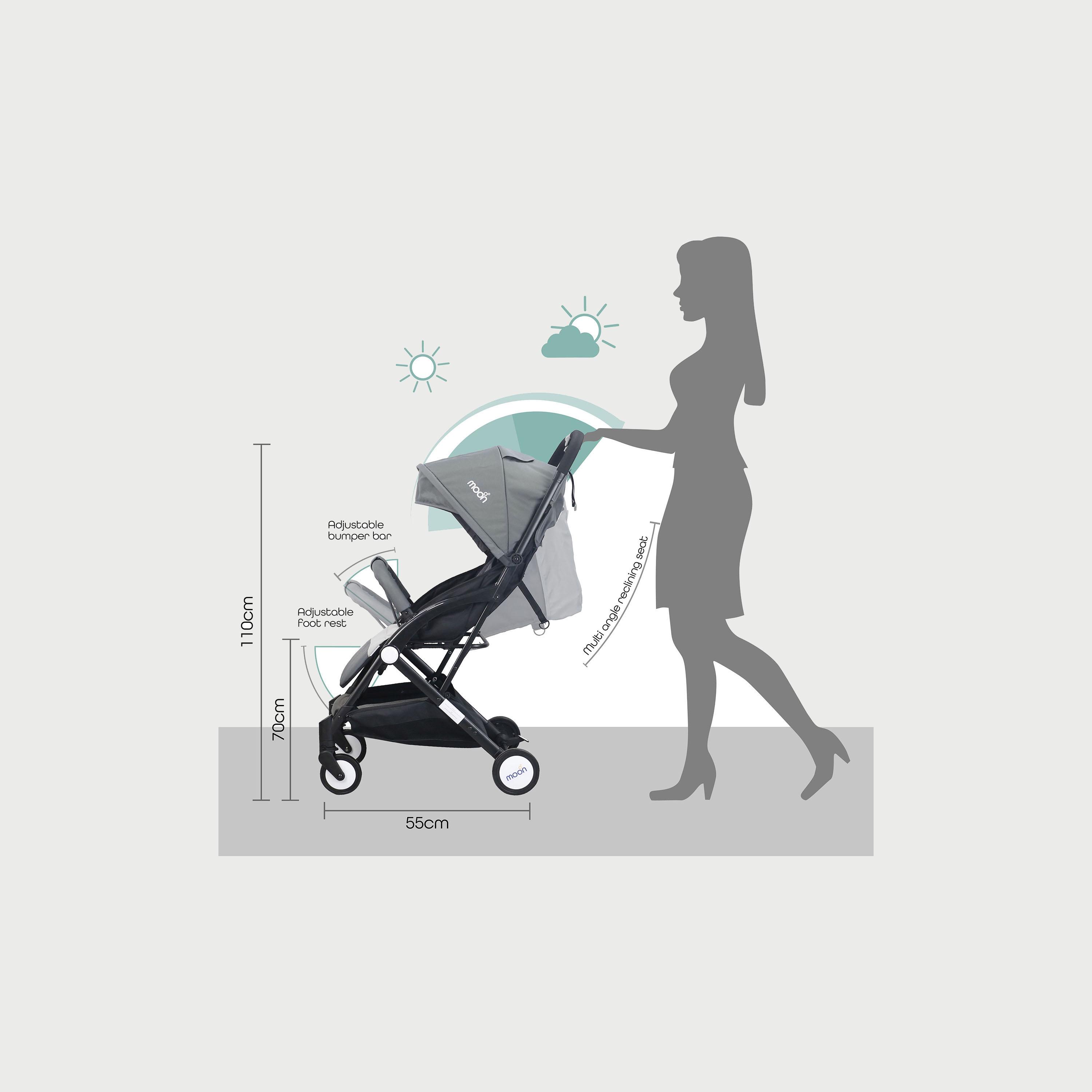Moon Travel-Lite Stroller, Mid Grey-baby-gear-strollersandprams-strollers-image-5