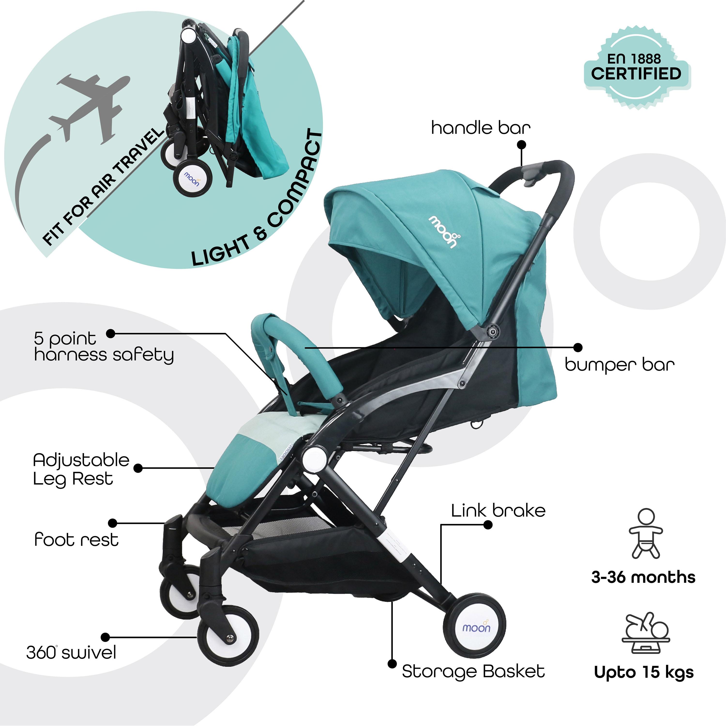 Moon Travel-Lite Cabin Stroller - Sea Blue-baby-gear-strollersandprams-strollers-image-4