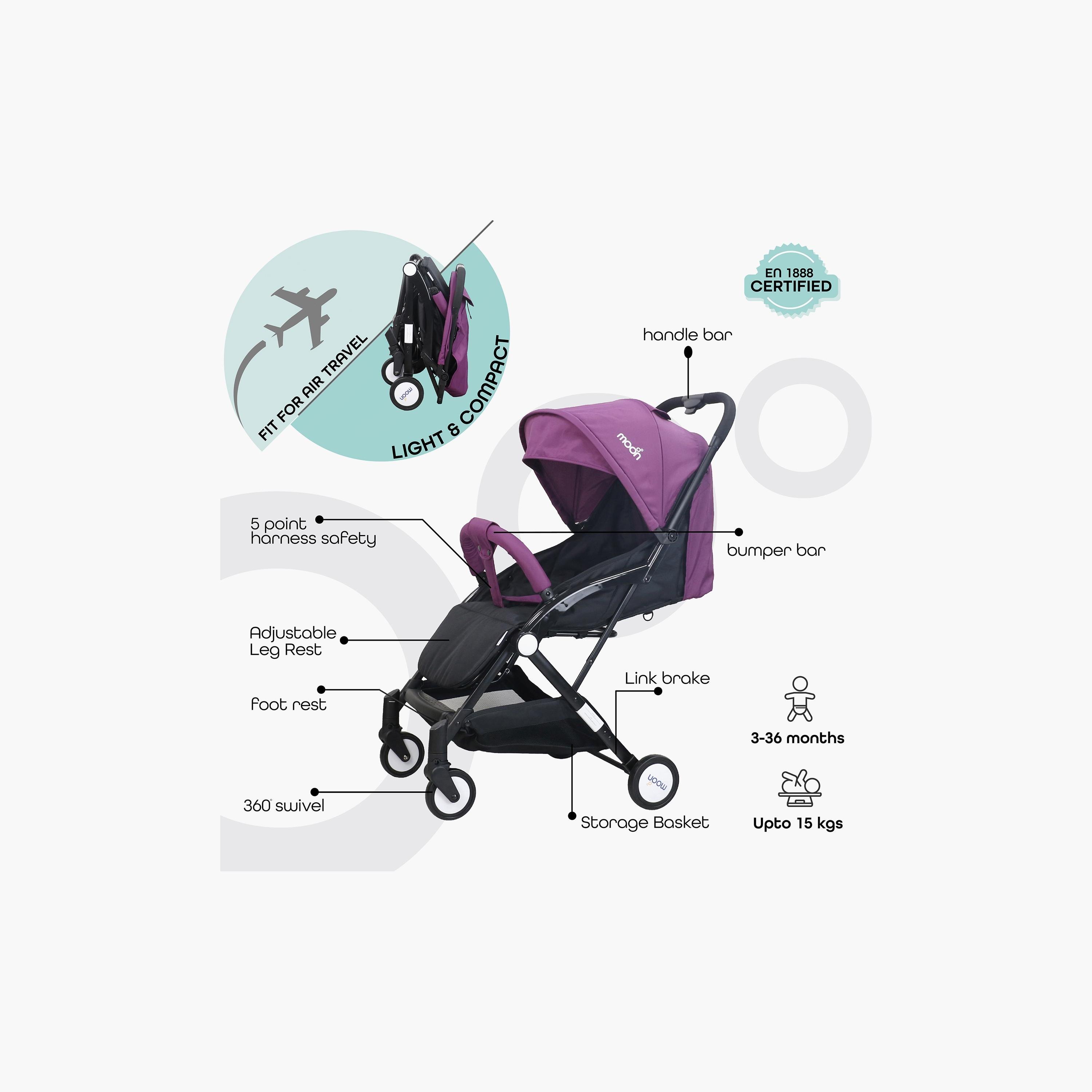 Moon Travel-Lite Stroller, Purple-baby-gear-strollersandprams-strollers-image-2
