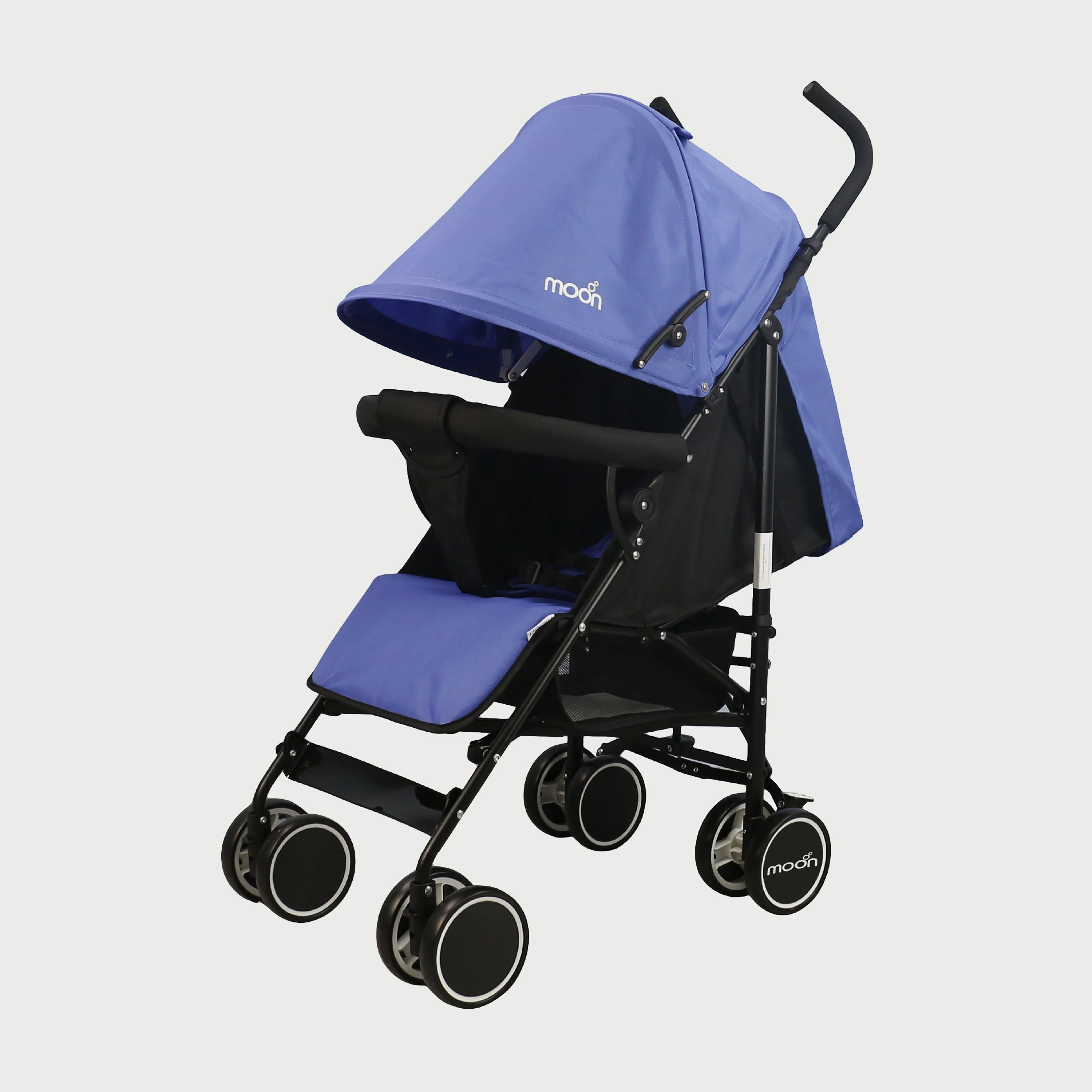 عربة أطفال خفيفة الوزن للتنقل نيو بلس من موون، أزرق سماوي-baby-gear-strollersandprams-strollers-image-5