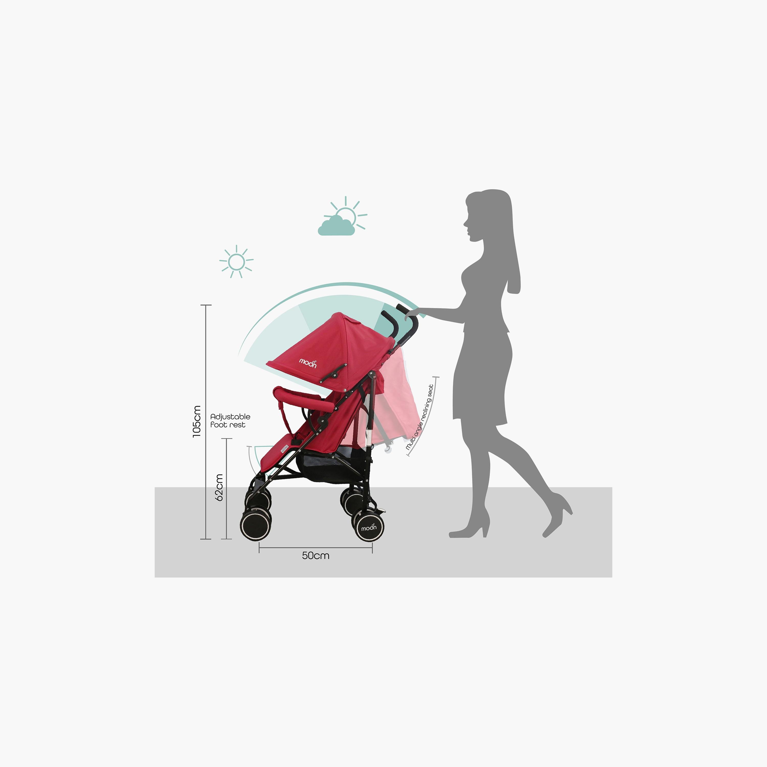 عربة أطفال خفيفة الوزن للتنقل نيو بلس من موون، أحمر
-baby-gear-strollersandprams-strollers-image-4