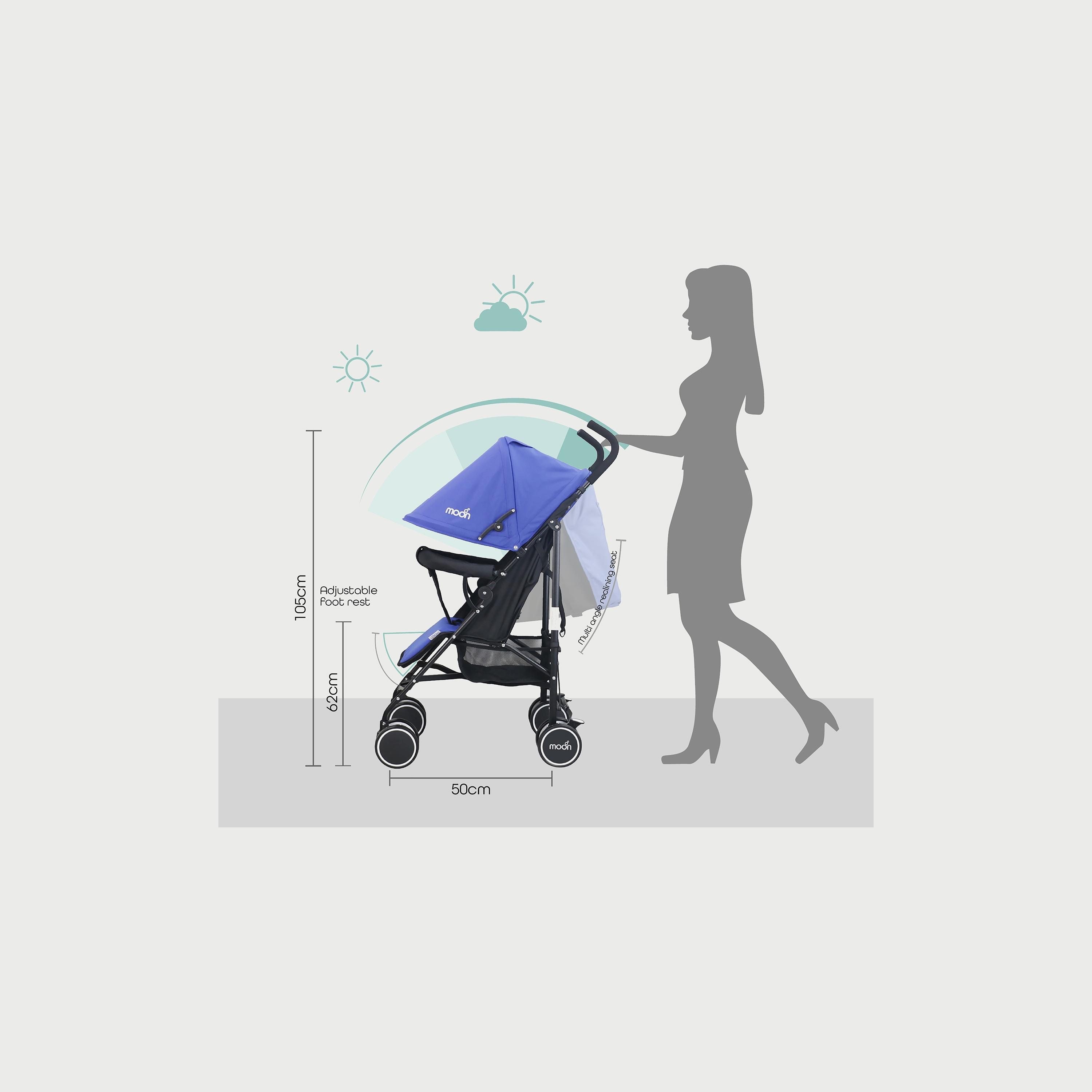 Moon Neo Plus Light Weight Travel Stroller, Royal Blue-baby-gear-strollersandprams-strollers-image-4