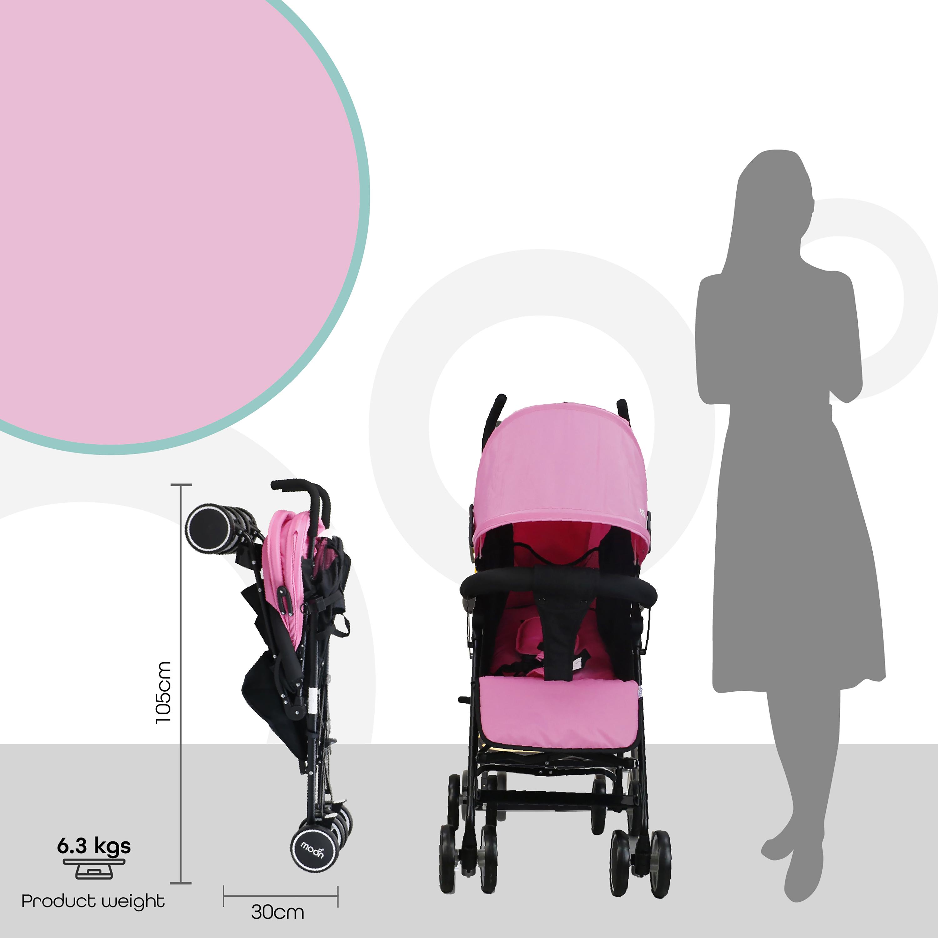 Moon Neo Plus Light Weight Travel Stroller, Pink-baby-gear-strollersandprams-strollers-image-5