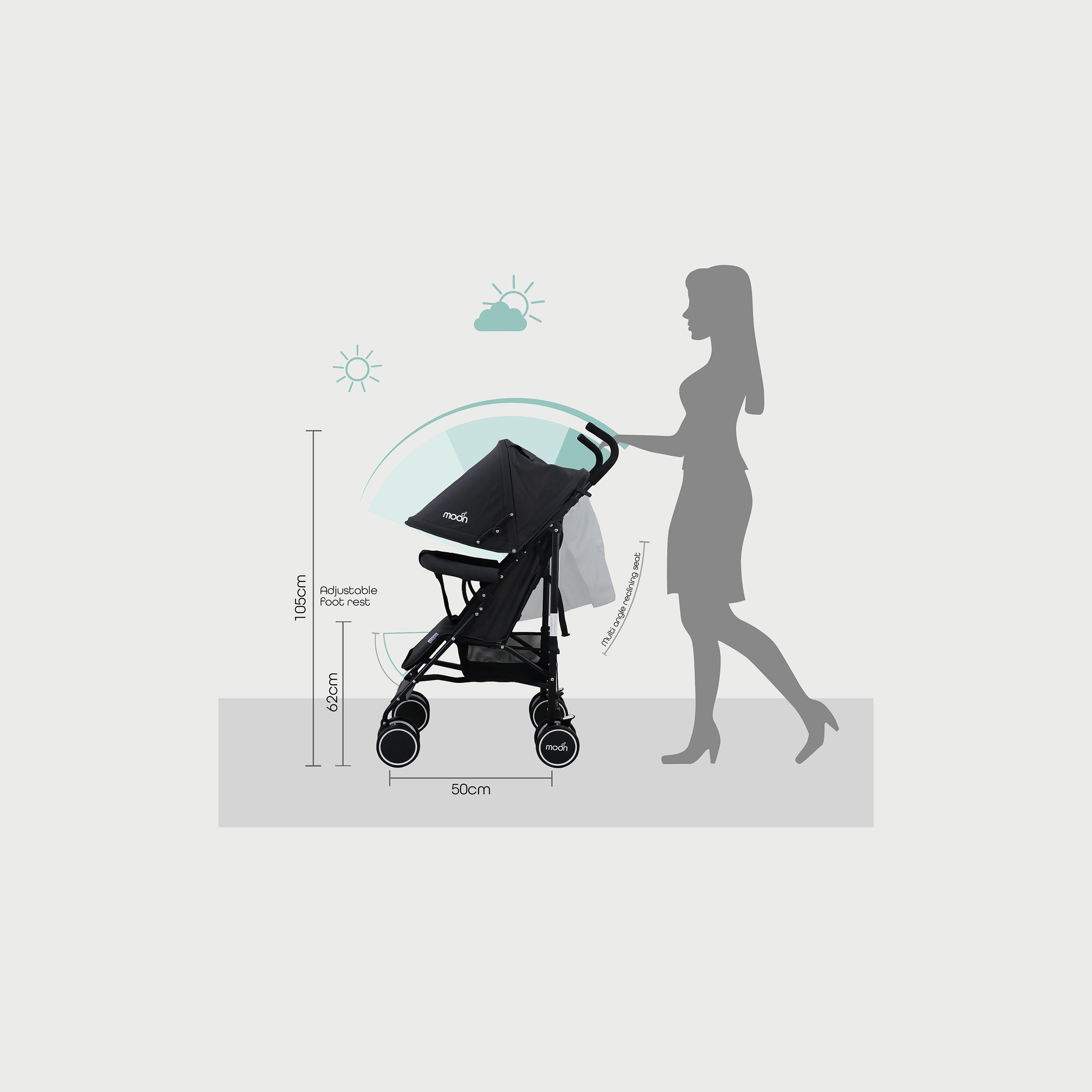 Moon Neo Plus Light Weight Travel Stroller, Black-baby-gear-strollersandprams-strollers-image-4