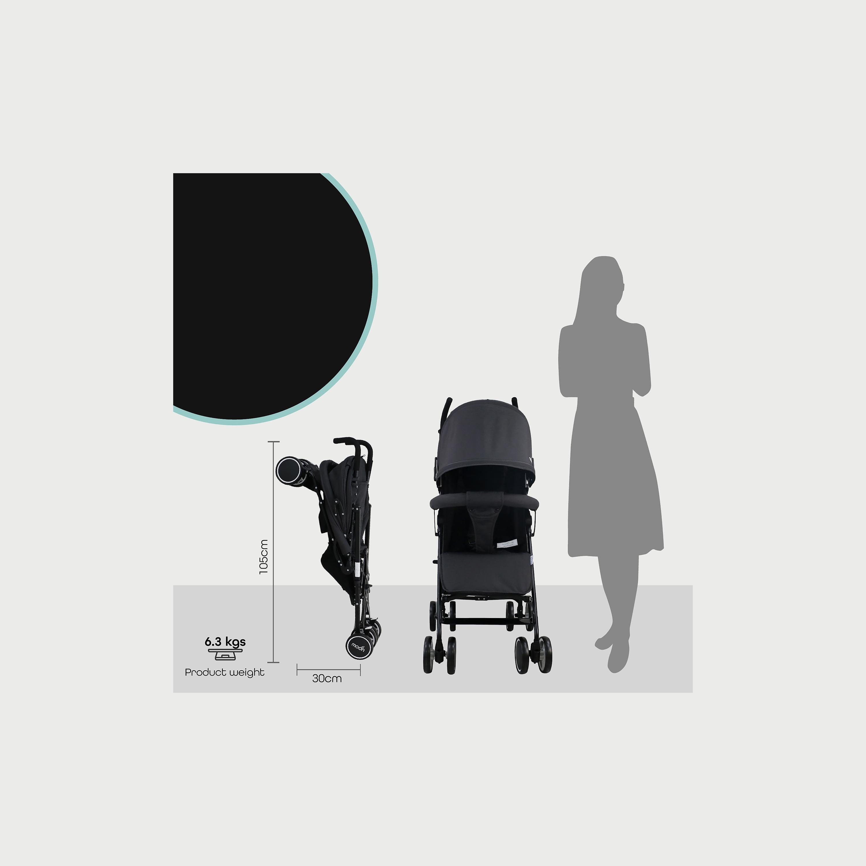 Moon Neo Plus Light Weight Travel Stroller, Black-baby-gear-strollersandprams-strollers-image-5