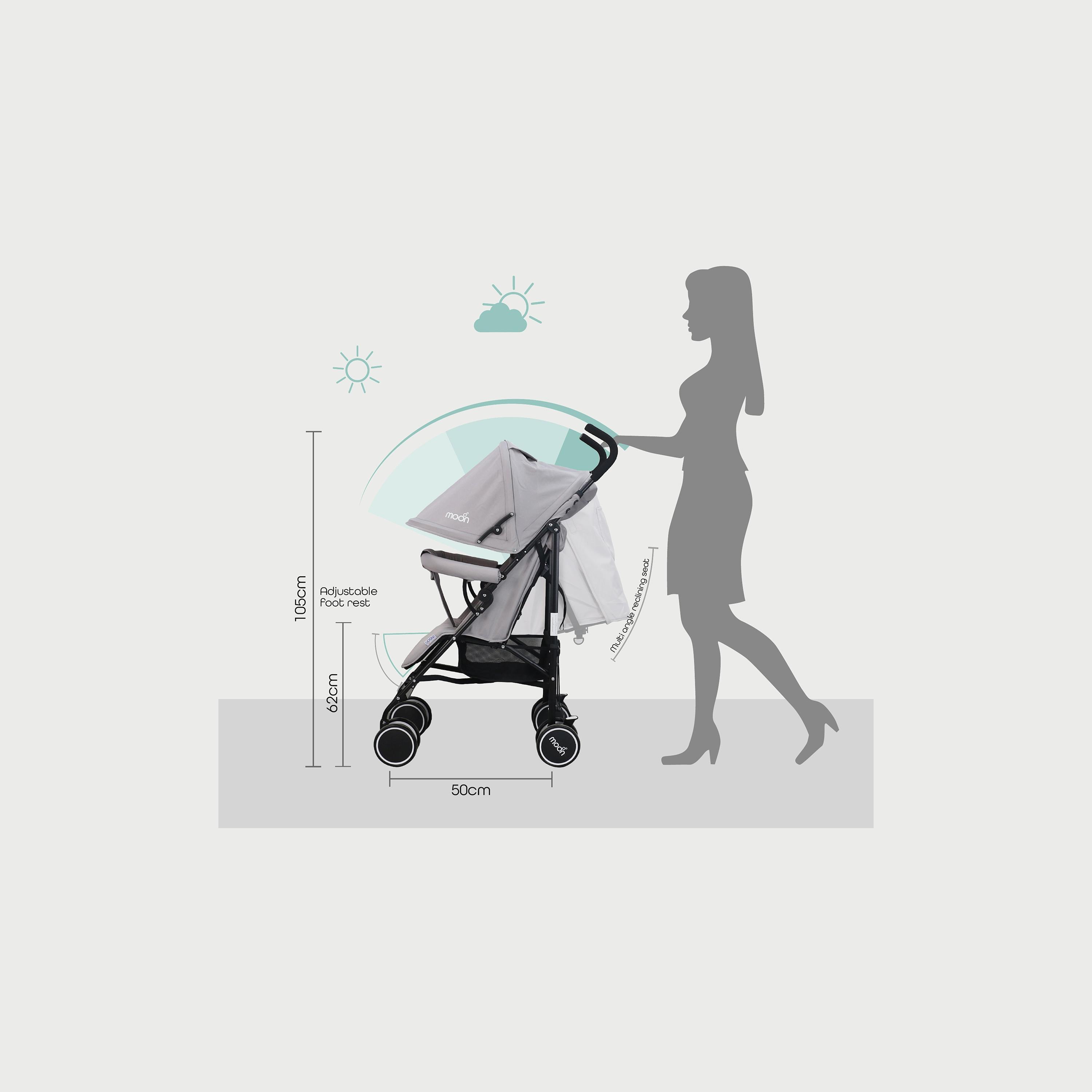 Moon Neo Plus Light Weight Travel Stroller, Grey-baby-gear-strollersandprams-strollers-image-4