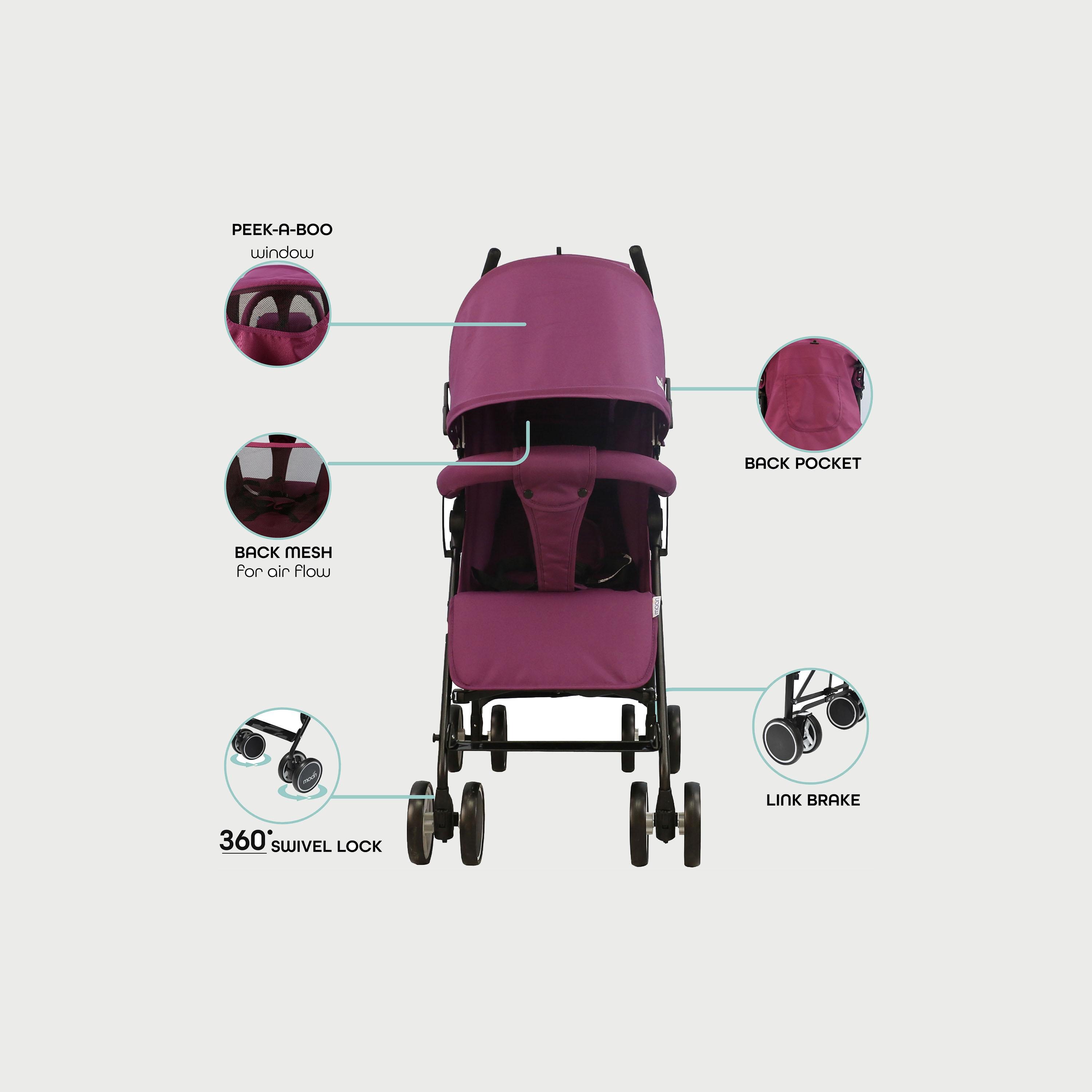 Moon Neo Plus Light Weight Travel Stroller, Purple-baby-gear-strollersandprams-strollers-image-3